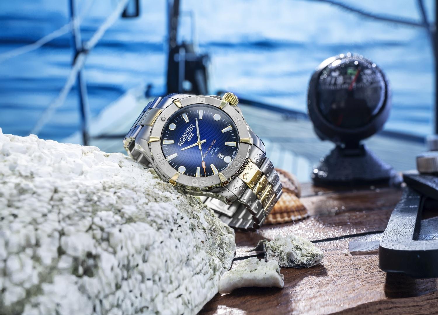 Roamer 860833 47 45 70 Deep Sea 200 Deep Sea klasyczny zegarek srebrny