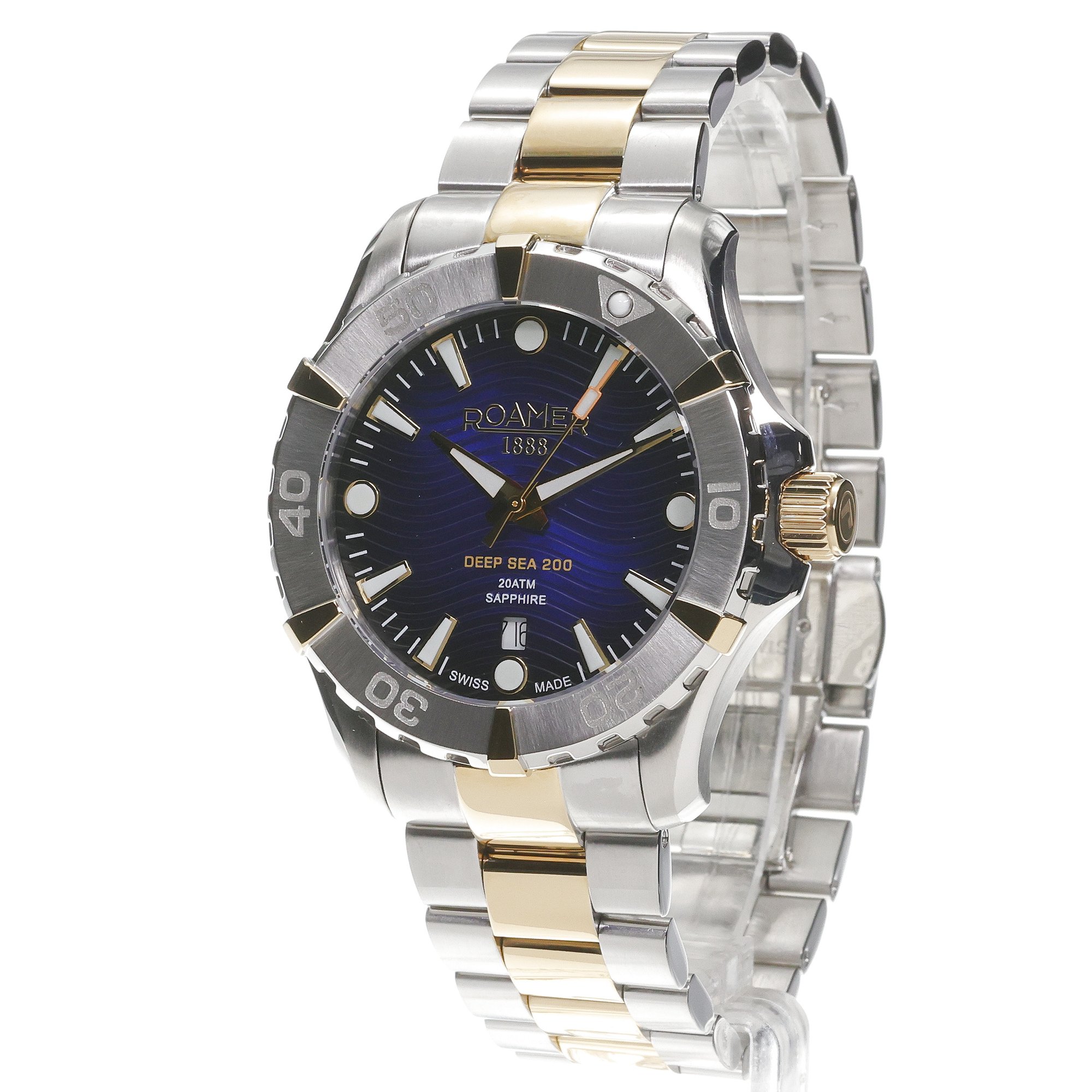 Roamer 860833 47 45 70 Deep Sea Deep Sea 200 zegarek męski klasyczny szafirowe