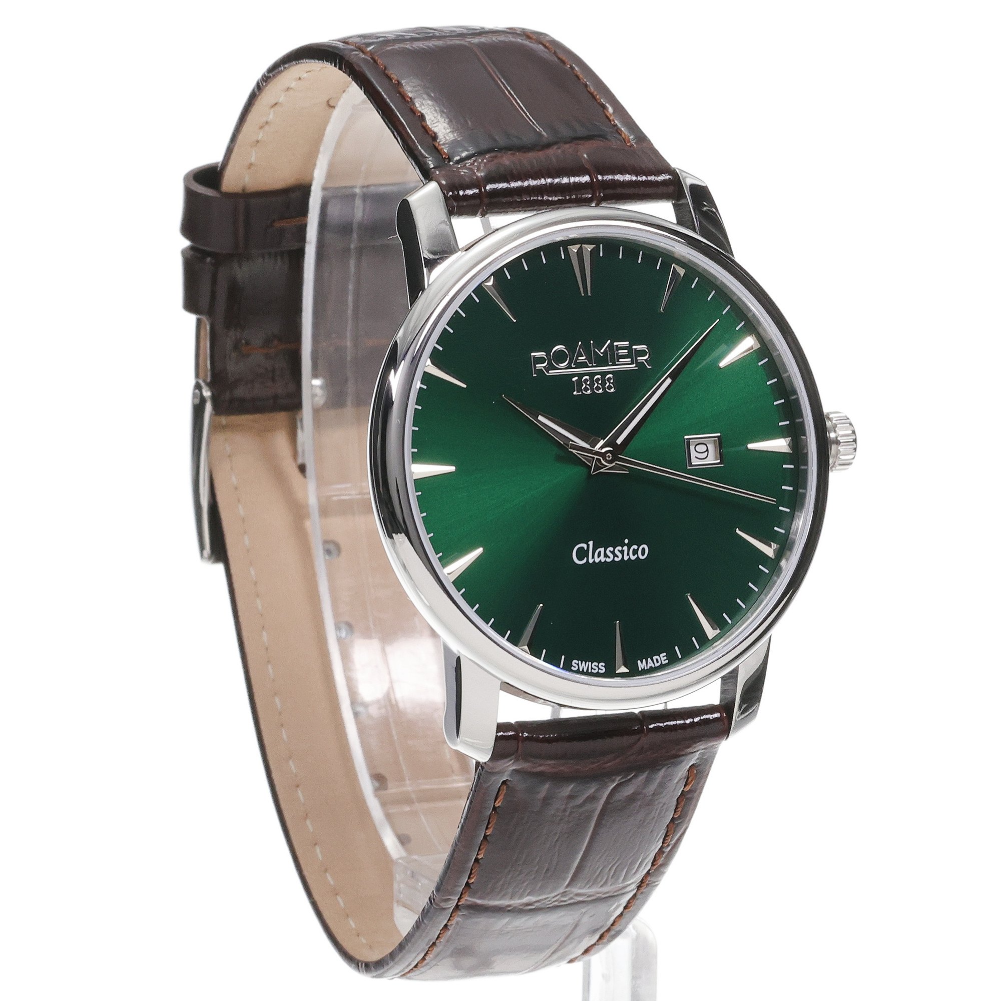 Roamer 971856 41 75 05 zegarek srebrny klasyczny Roamer pasek - miniatura 3