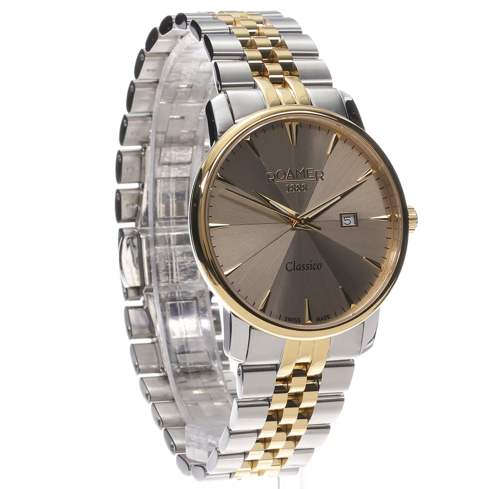 Roamer 971856 48 55 50 zegarek srebrny klasyczny Classic Line bransoleta