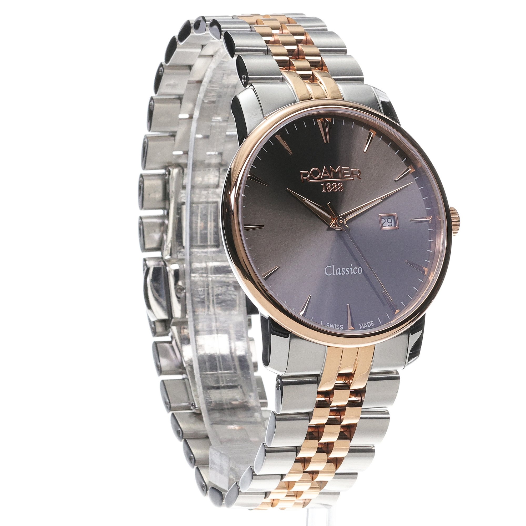 Roamer 971856 49 55 50 zegarek srebrny klasyczny Roamer bransoleta - miniatura 3
