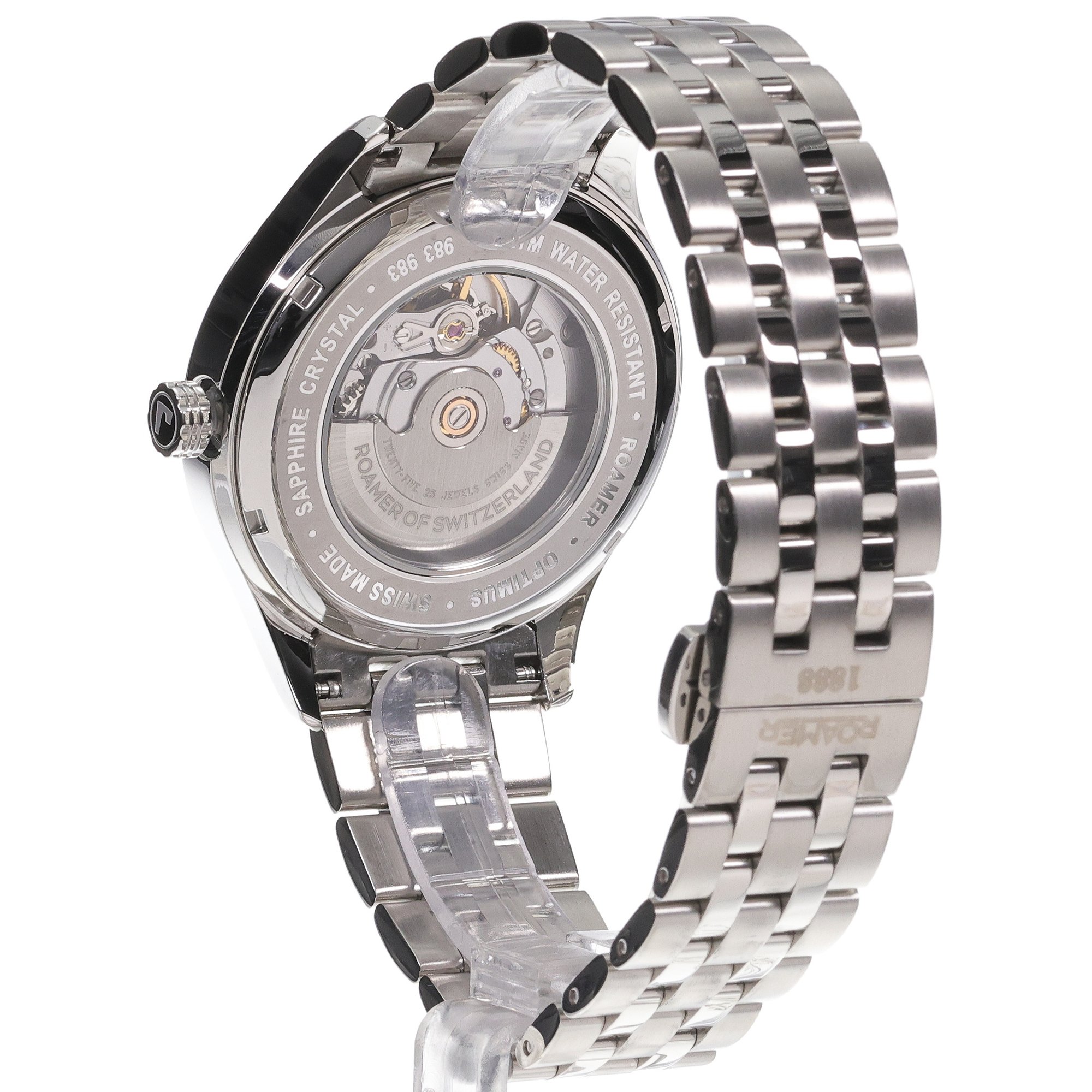 Roamer 983983 41 55 50 zegarek srebrny klasyczny Optimus bransoleta