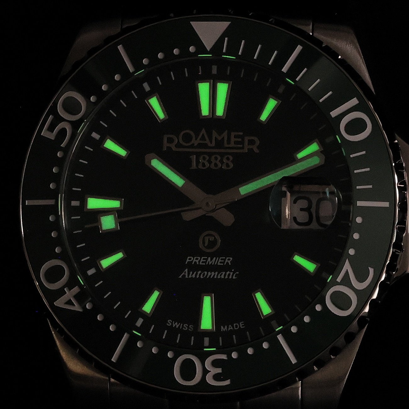 Roamer 986983 41 75 20 Premier zegarek męski klasyczny szafirowe