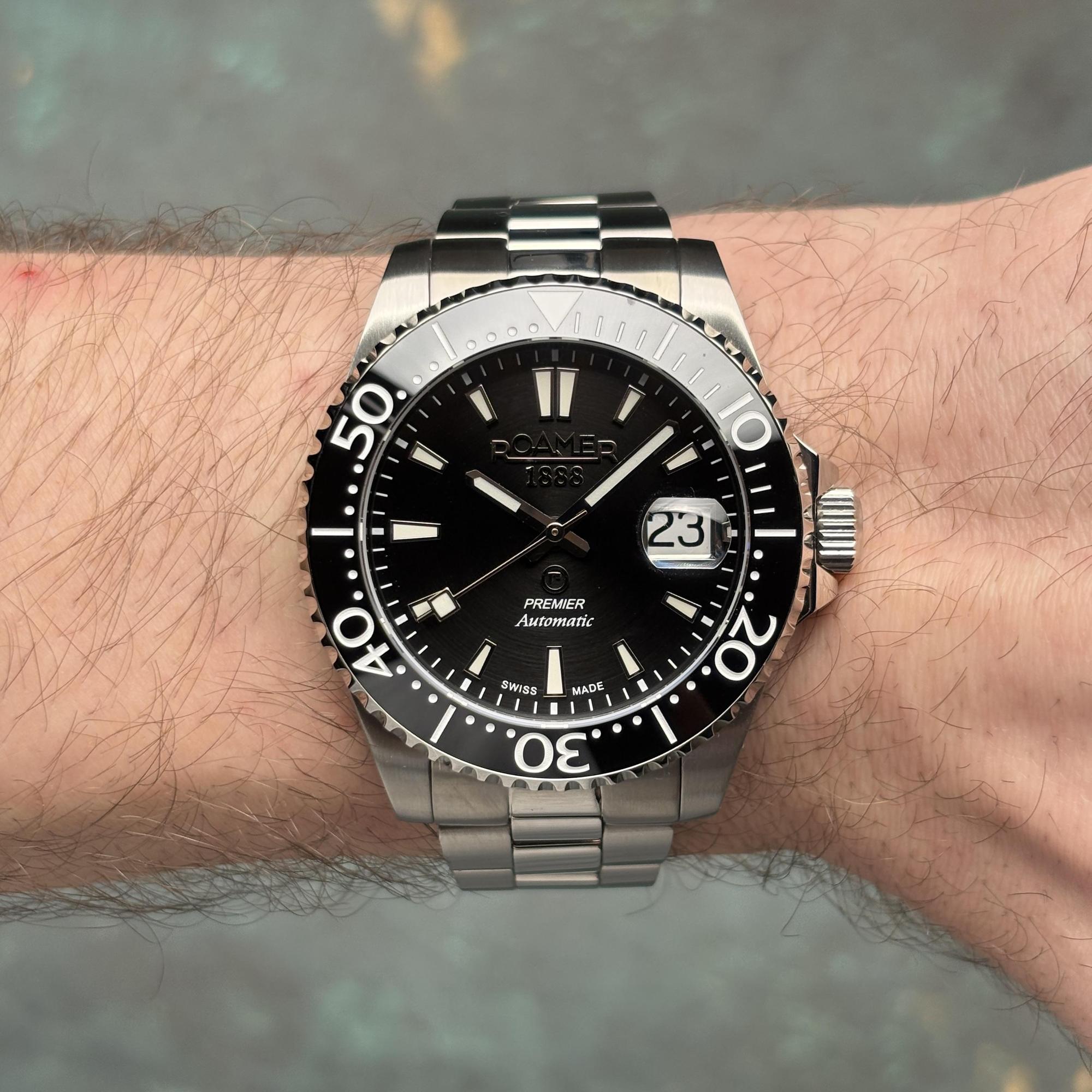 Roamer 986983 41 85 20 Premier klasyczny zegarek srebrny