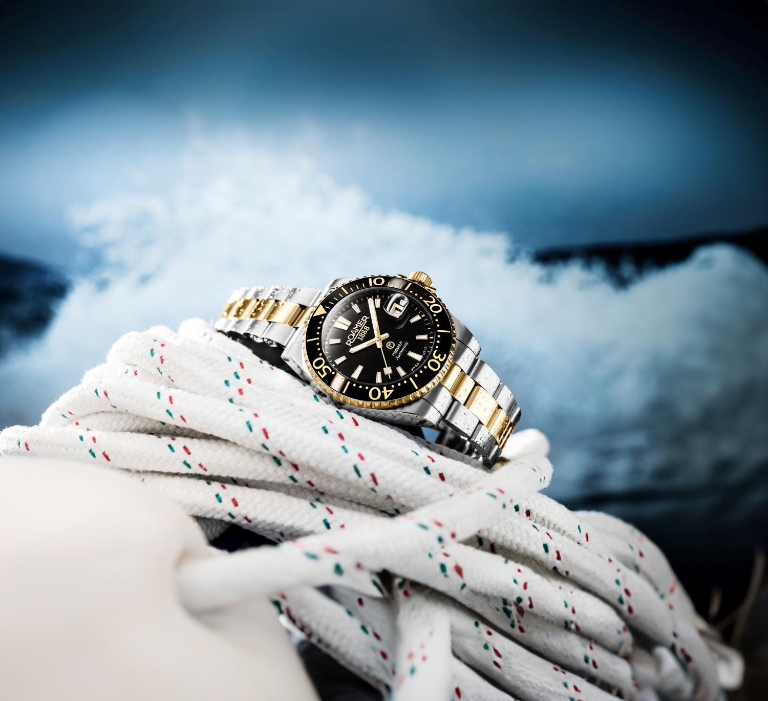 Roamer 986983 47 85 21 Premier Automatic Premier typudiver zegarek srebrny