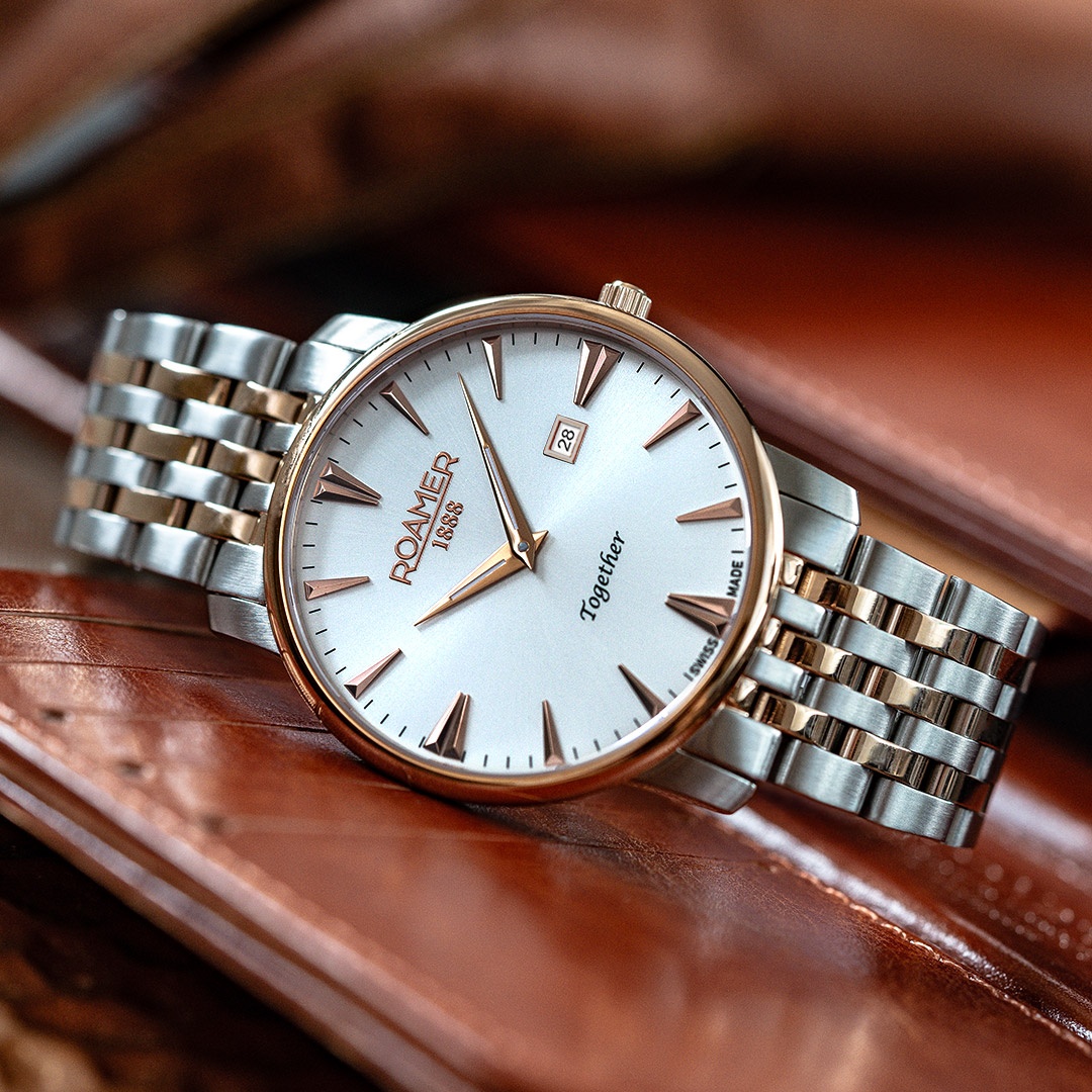 Roamer 992857 49 15 50 zegarek srebrny klasyczny Together bransoleta