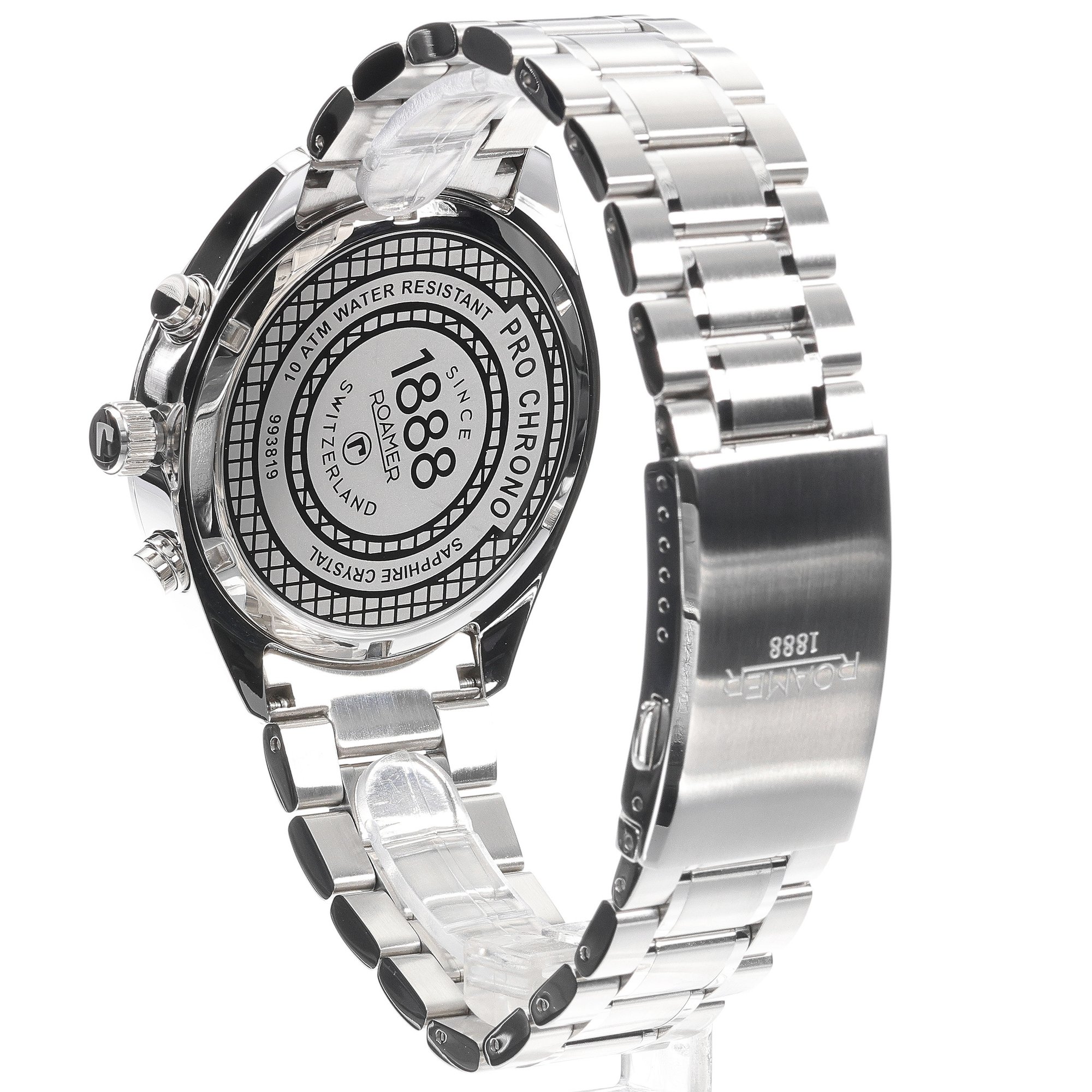 Roamer 993819 41 85 20 zegarek srebrny sportowy Pro Chrono bransoleta - miniatura 4