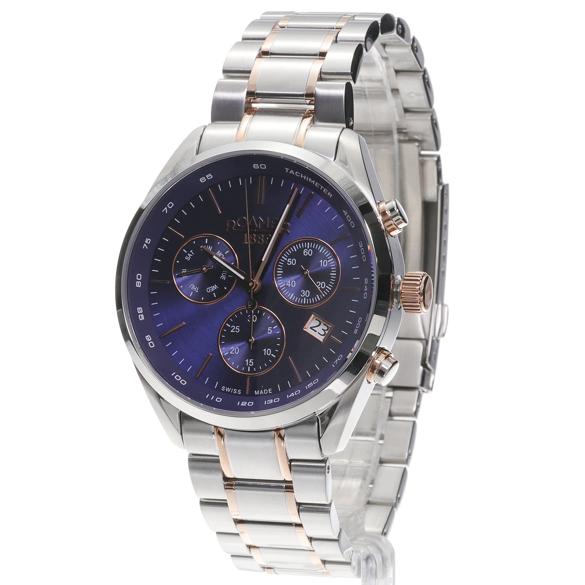 Roamer 993819 47 45 20 Pro Chrono sportowy zegarek srebrny - miniatura 2
