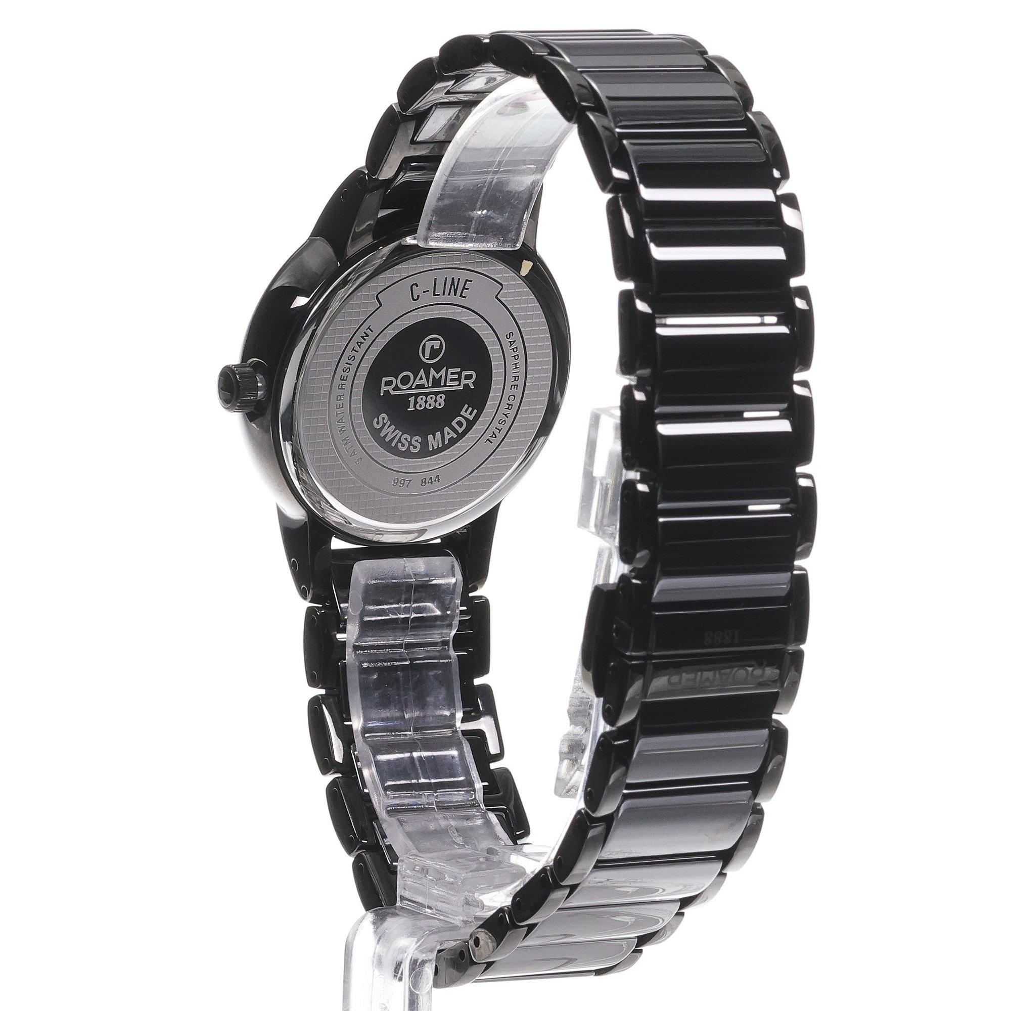 Roamer 997844 45 85 20 zegarek czarny elegancki C-Line bransoleta - miniatura 4