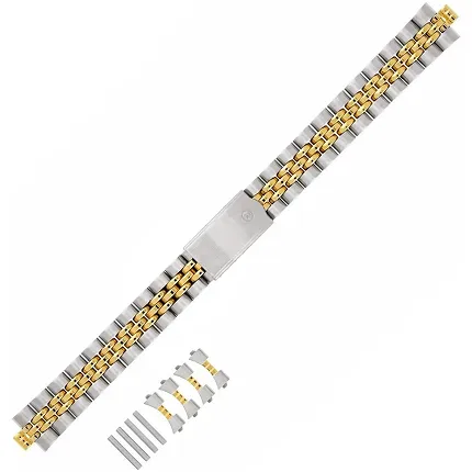 Rochet 2325783A Block band Polished satin ASTERN 12mm Bicolor FP Gilt - zdjęcie 1