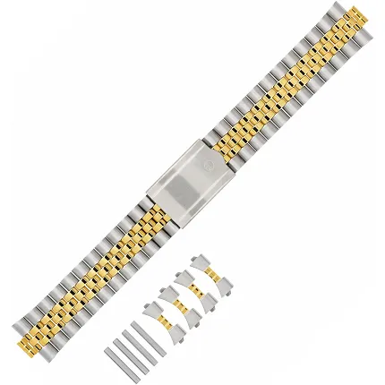 Rochet 2365783A Block band Polished satin ASTERN 18mm Bicolor FP Gilt - zdjęcie 1