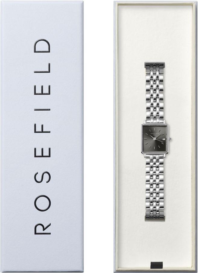 Rosefield BGSSS-Q051 zegarek srebrny klasyczny Boxy bransoleta