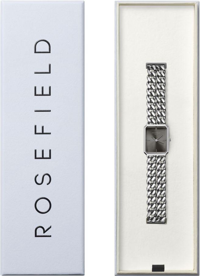 Rosefield SGSSS-O78 zegarek srebrny fashion-modowy The Octagon bransoleta