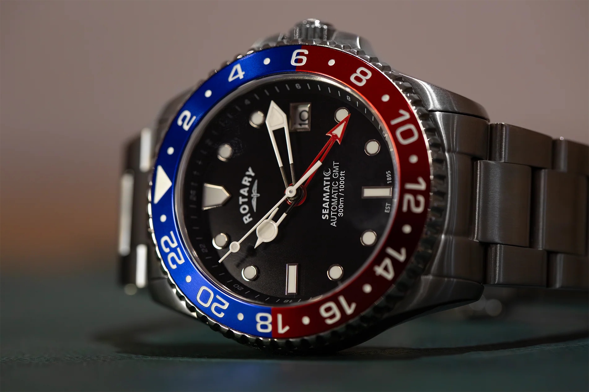 Rotary GB04378-95 Seamatic Seamatic 300 GMT Automatic zegarek męski sportowy szafirowe - miniatura 7