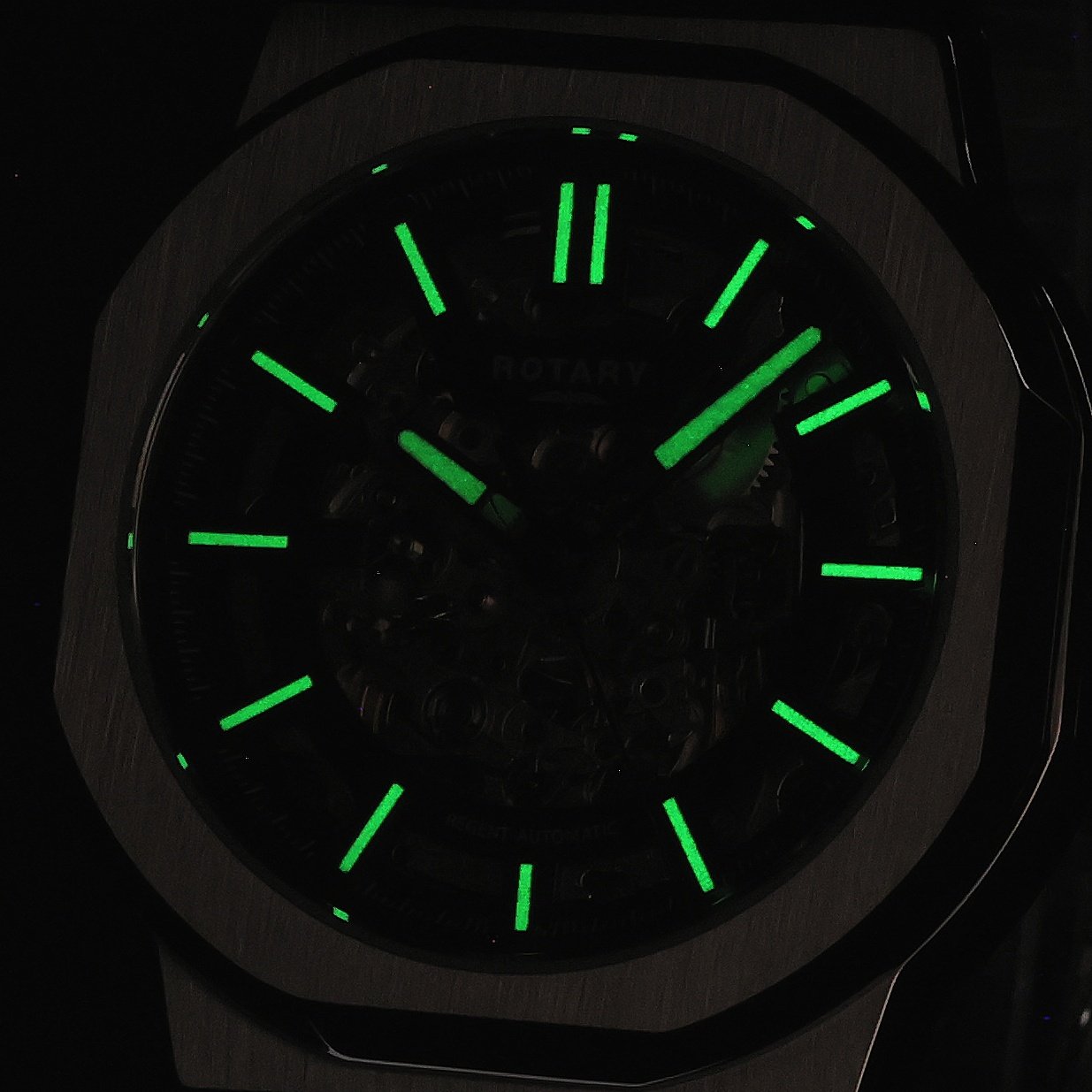 Rotary GB05495-04 Regent Skeleton Automatic Regent klasyczny zegarek srebrny - miniatura 5