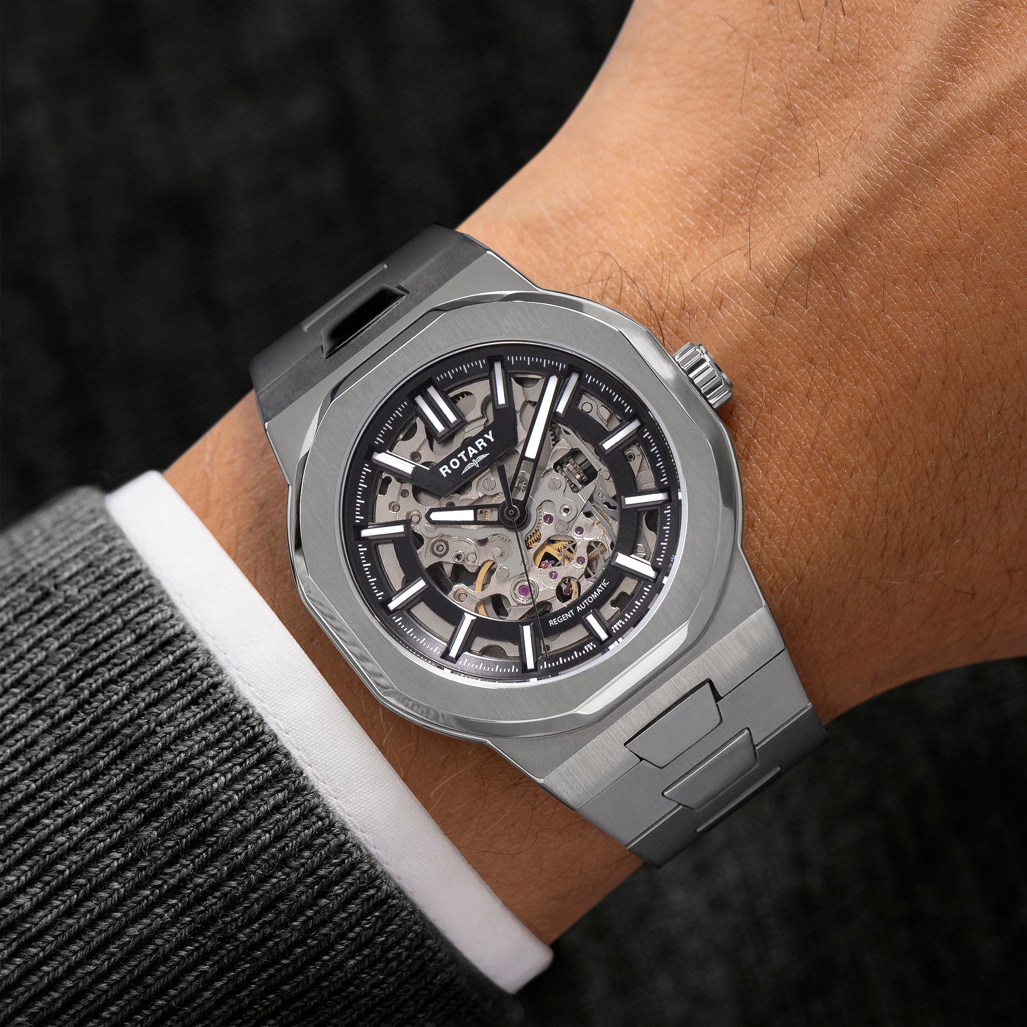 Regent Skeleton Automatic Rotary GB05495/04 - hover