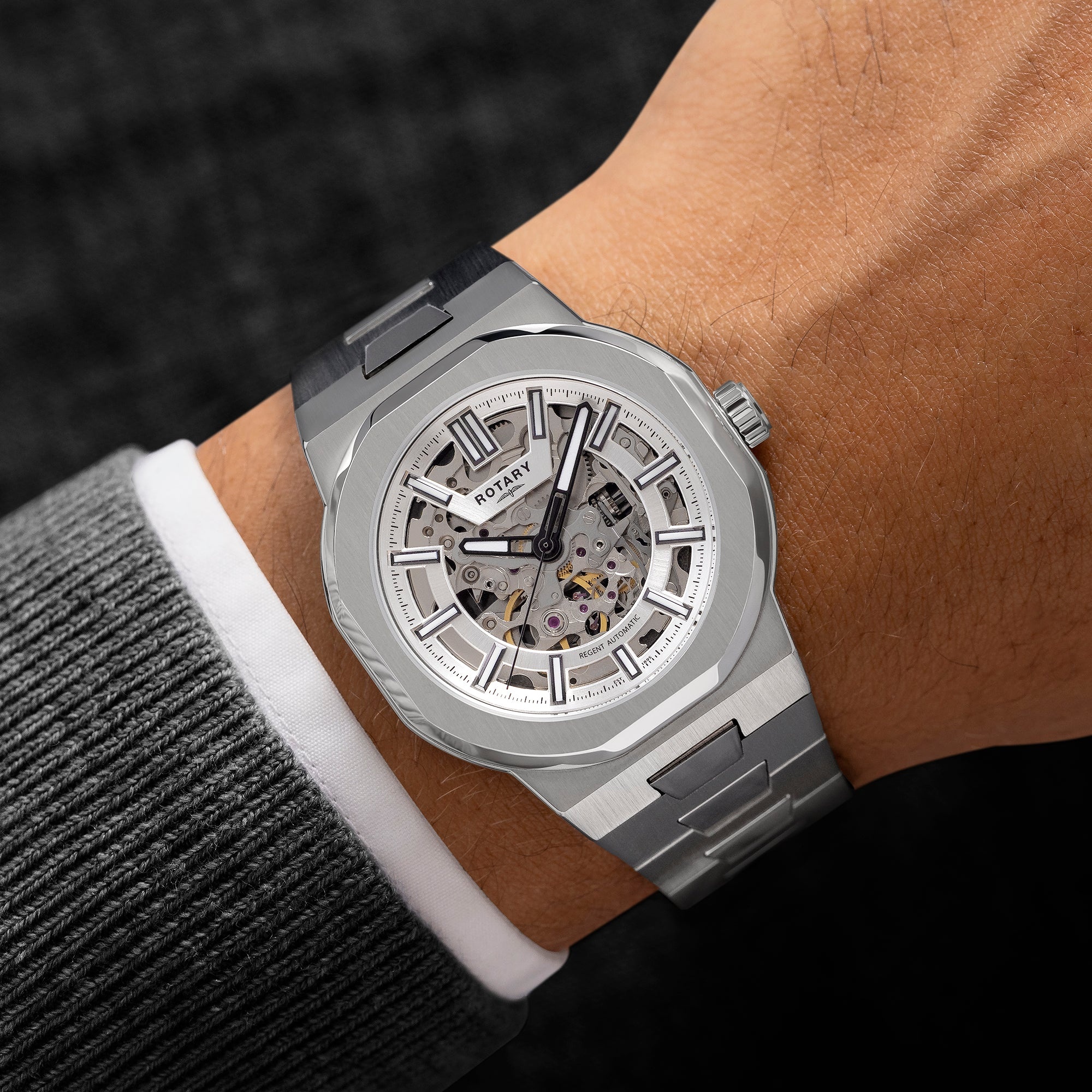 Regent Skeleton Automatic Rotary GB05495/06 - hover