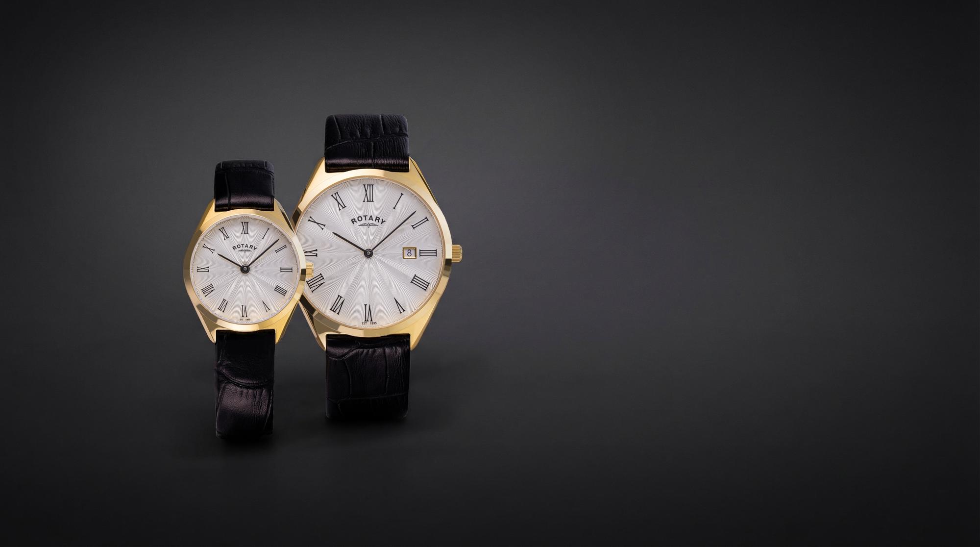 Rotary GS08013-01 zegarek złoty klasyczny Ultra Slim pasek - miniatura 4