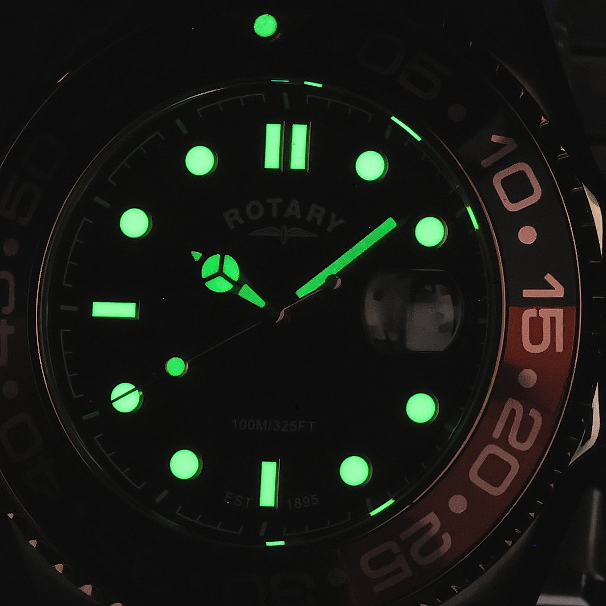 Rotary RGB10016-04 Apex100 Diver Apex100 sportowy zegarek srebrny - miniatura 5