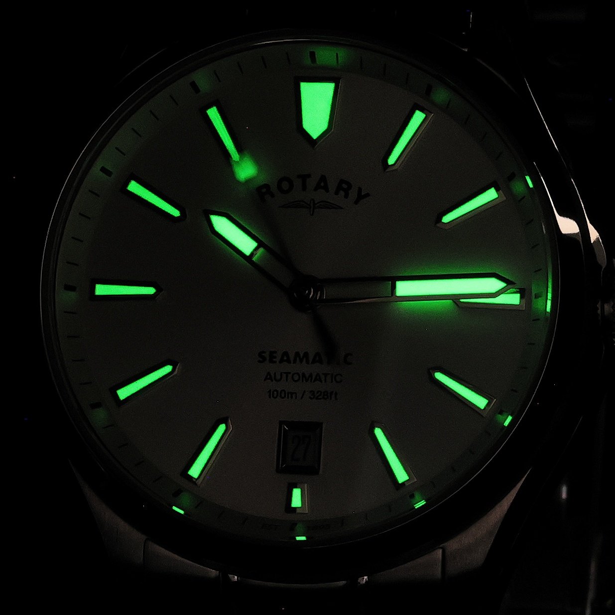 Rotary RGB10035-06 Seamatic 100 Automatic Seamatic klasyczny zegarek srebrny - miniatura 5