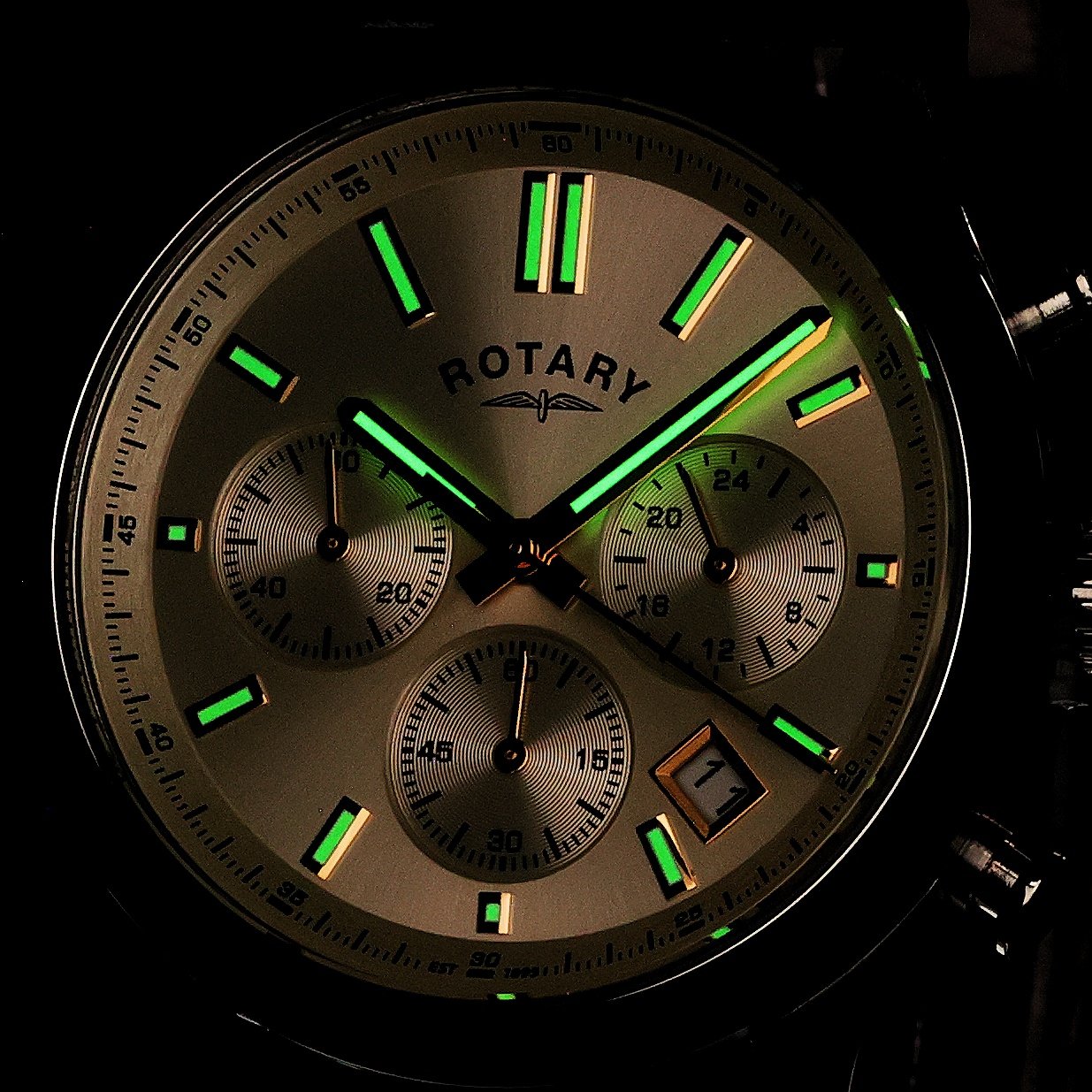 Rotary RGS10071-03 Heritage Chronograph Heritage klasyczny zegarek srebrny - miniatura 5