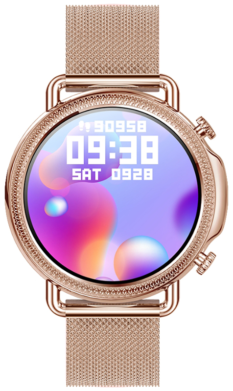 Zegarek Rubicon Smartwatch Rubicon RNBE74 różowe złoto - damski 