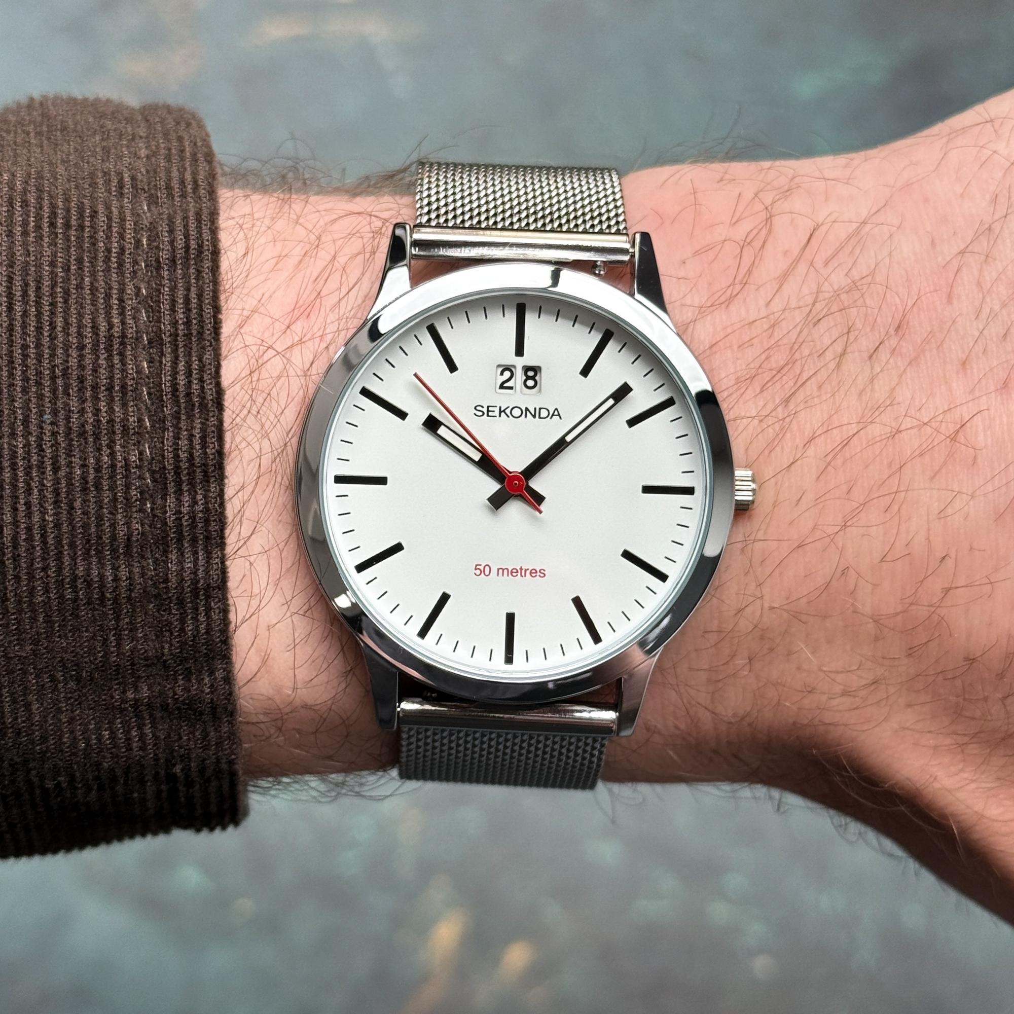 Sekonda 1940 zegarek męski Modern srebrny - miniatura 12