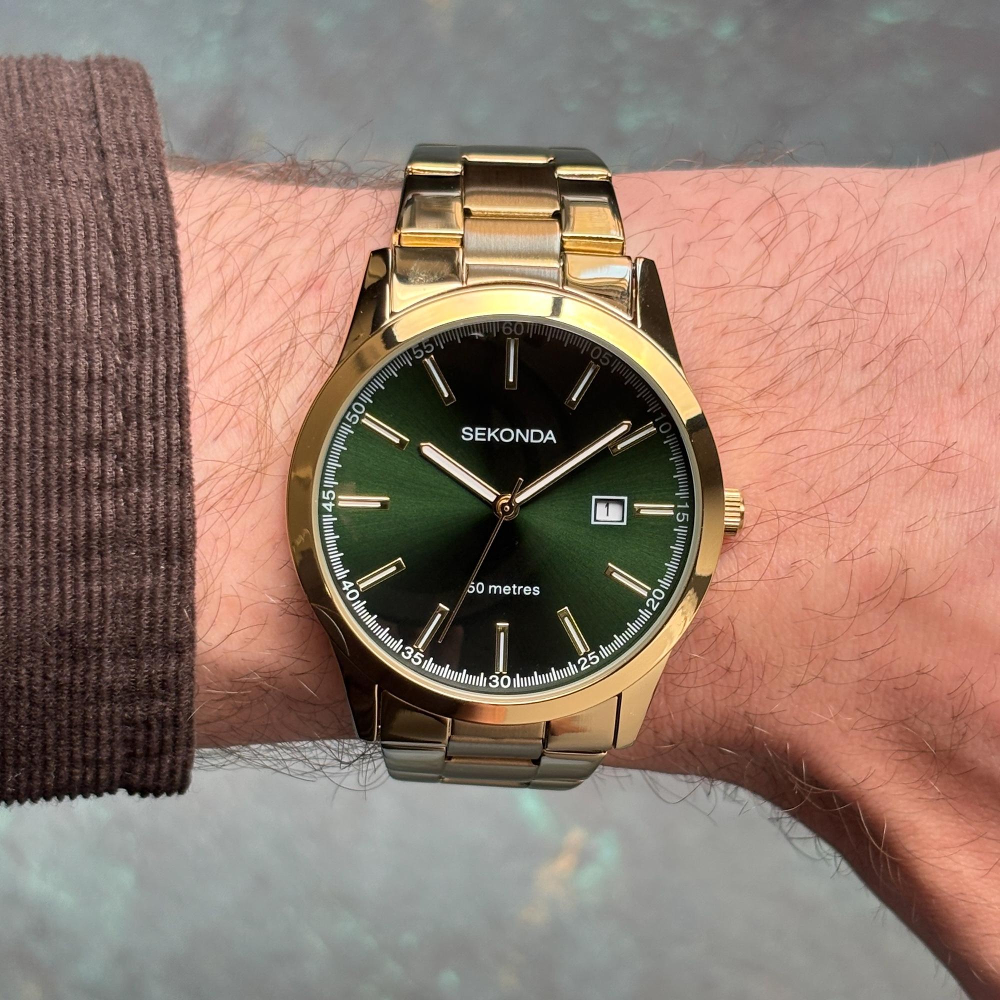 Sekonda 1996 zegarek męski Classic złoty