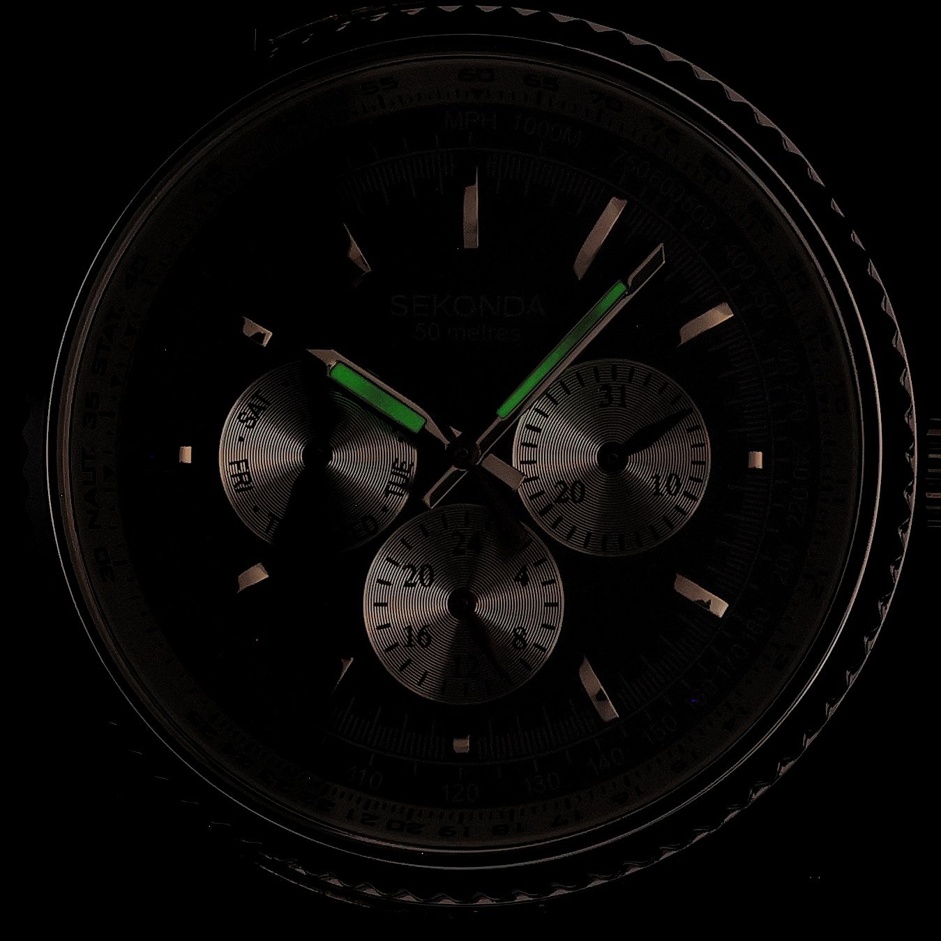 Sekonda 30037 Pilot elegancki zegarek srebrny