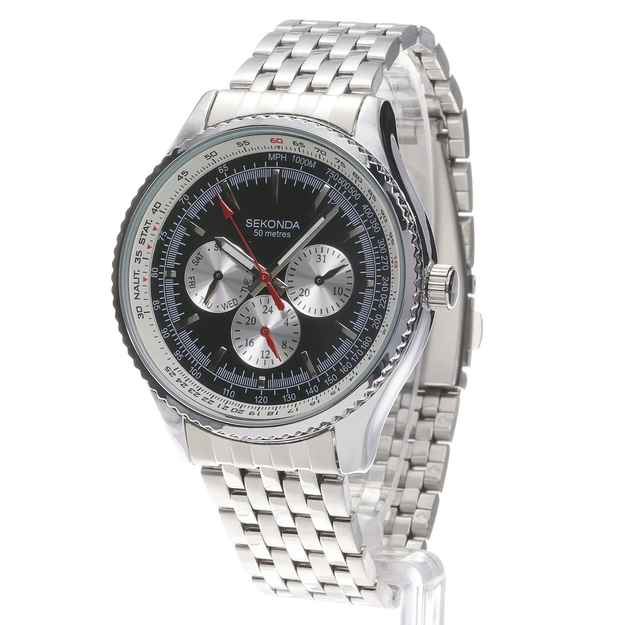 Sekonda 30037 Pilot zegarek męski elegancki mineralne