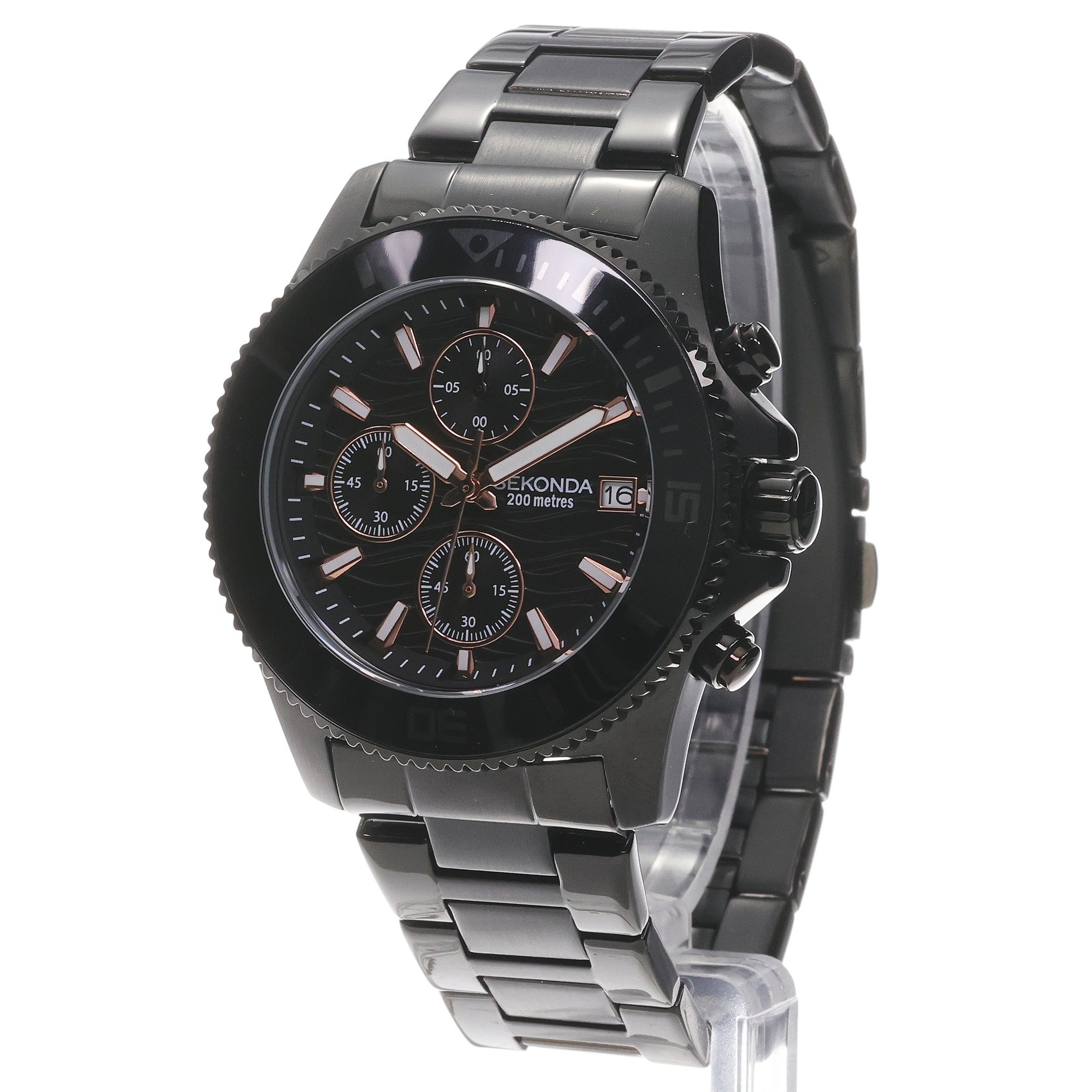 Sekonda 30117 Sports sportowy zegarek czarny - miniatura 2
