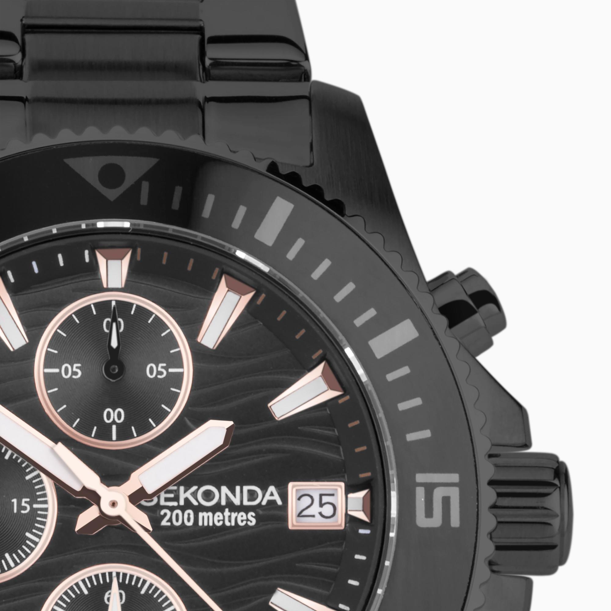 Sekonda 30117 zegarek czarny sportowy Sports bransoleta - miniatura 9