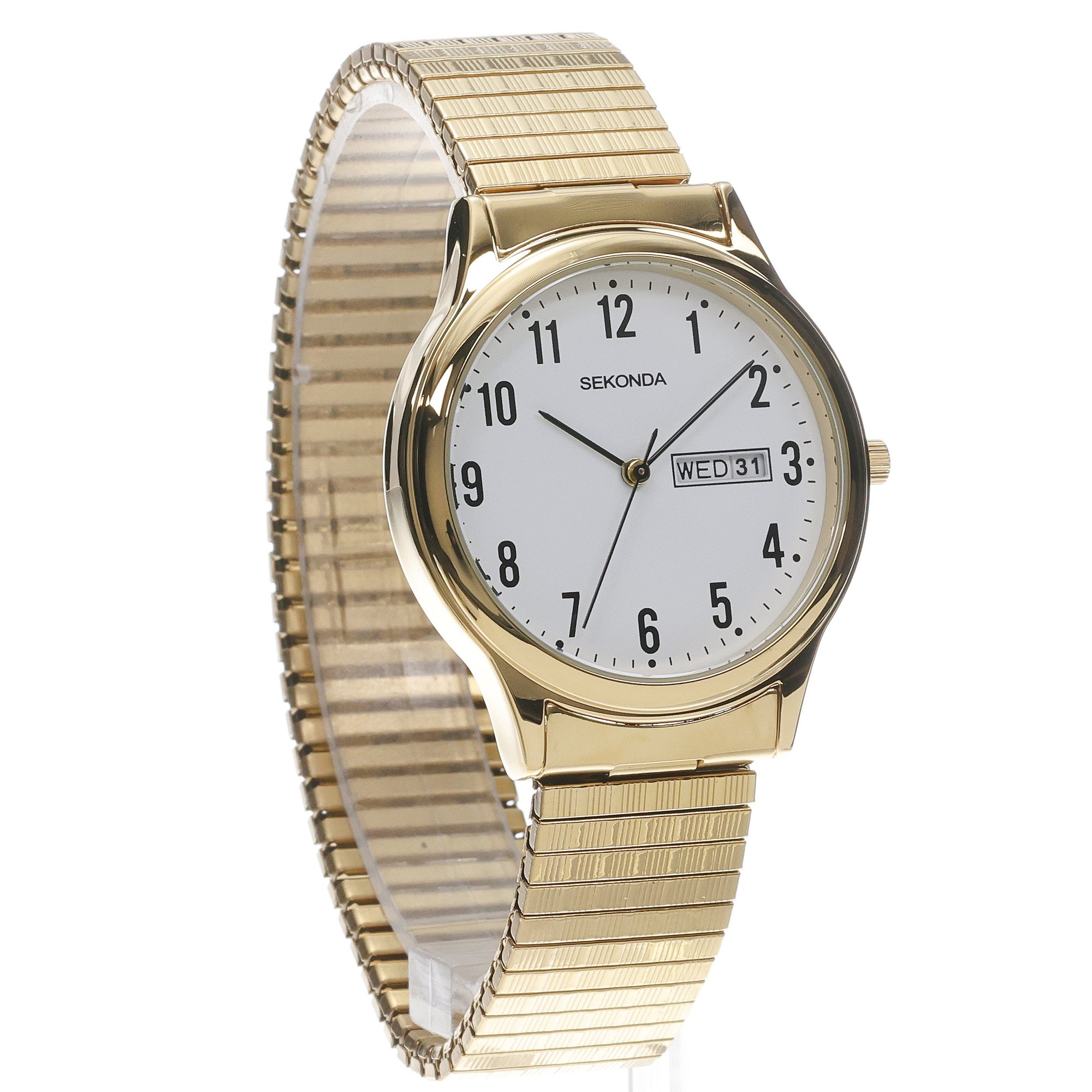 Sekonda 30124 zegarek złoty klasyczny Classic bransoleta - miniatura 3