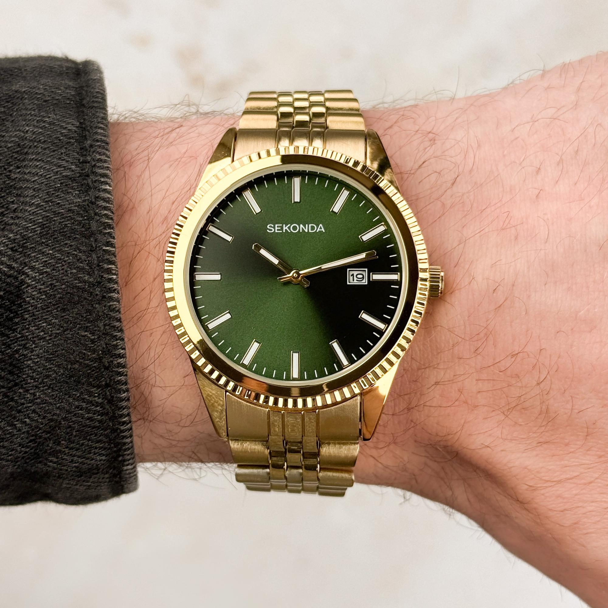Sekonda 30157 zegarek męski Classic złoty - miniatura 12