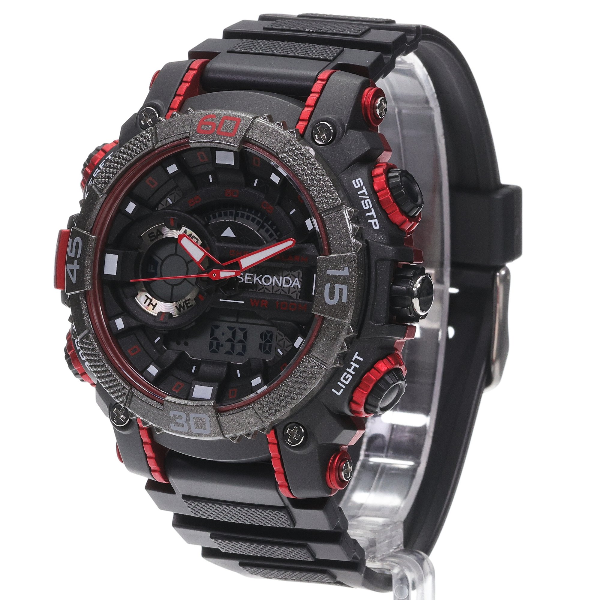 Sekonda 30166 Digital zegarek męski sportowy z tworzywa sztucznego - miniatura 2