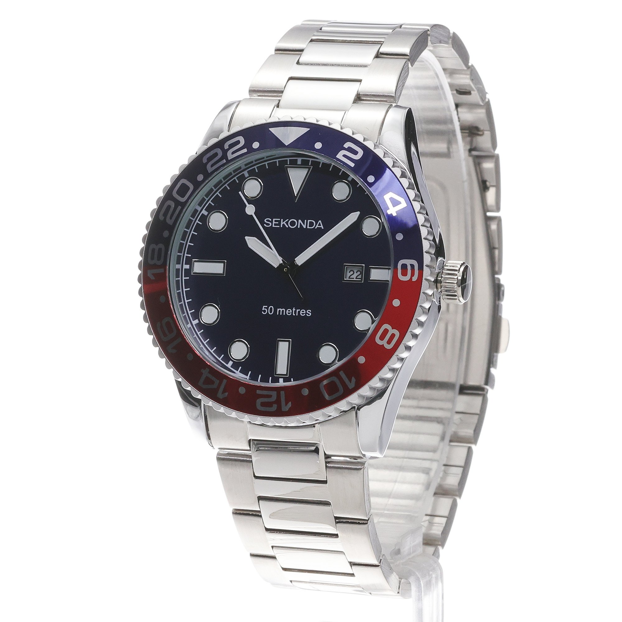 Sekonda 30196 zegarek męski klasyczny Dive bransoleta
