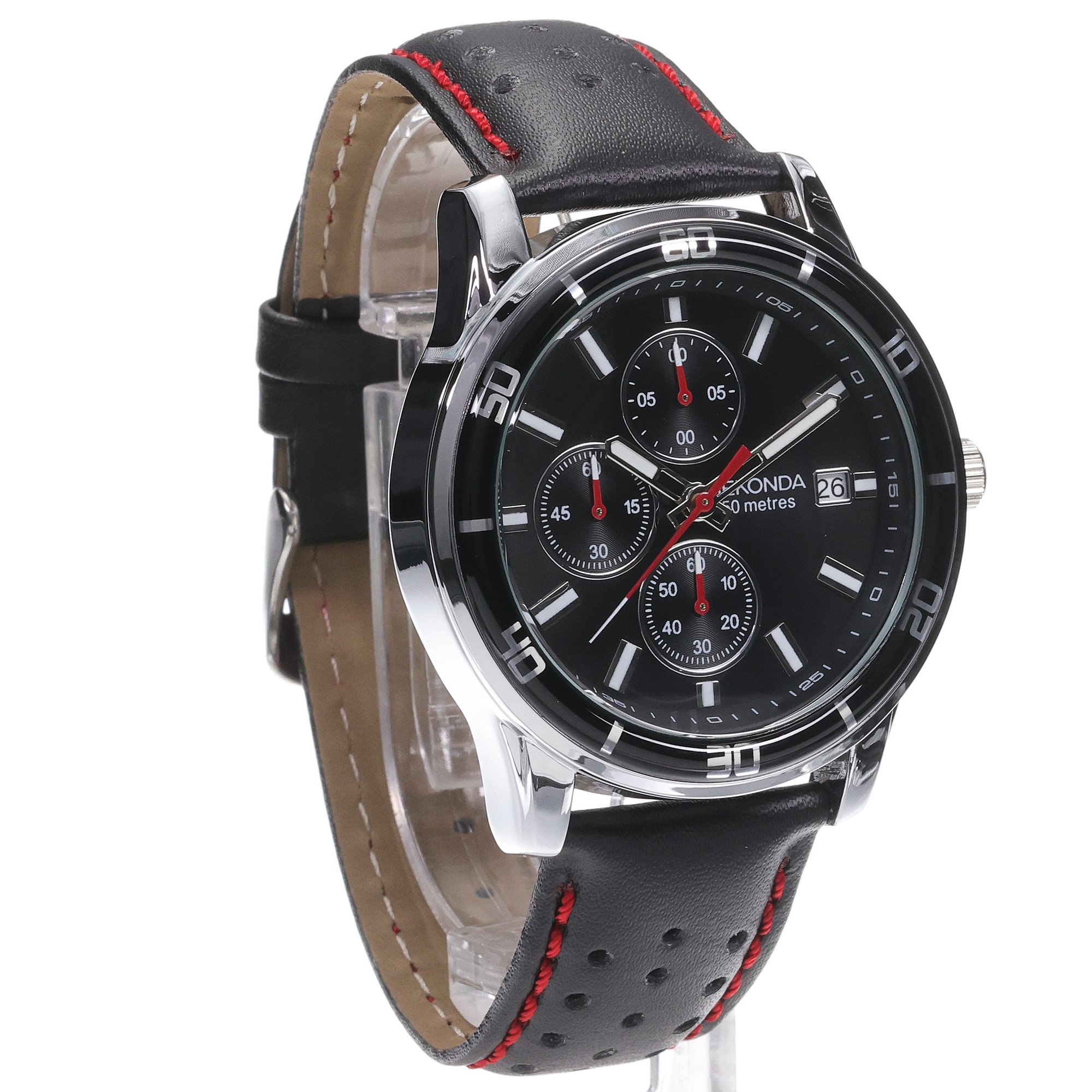 Sekonda 30206 zegarek srebrny sportowy Sports pasek