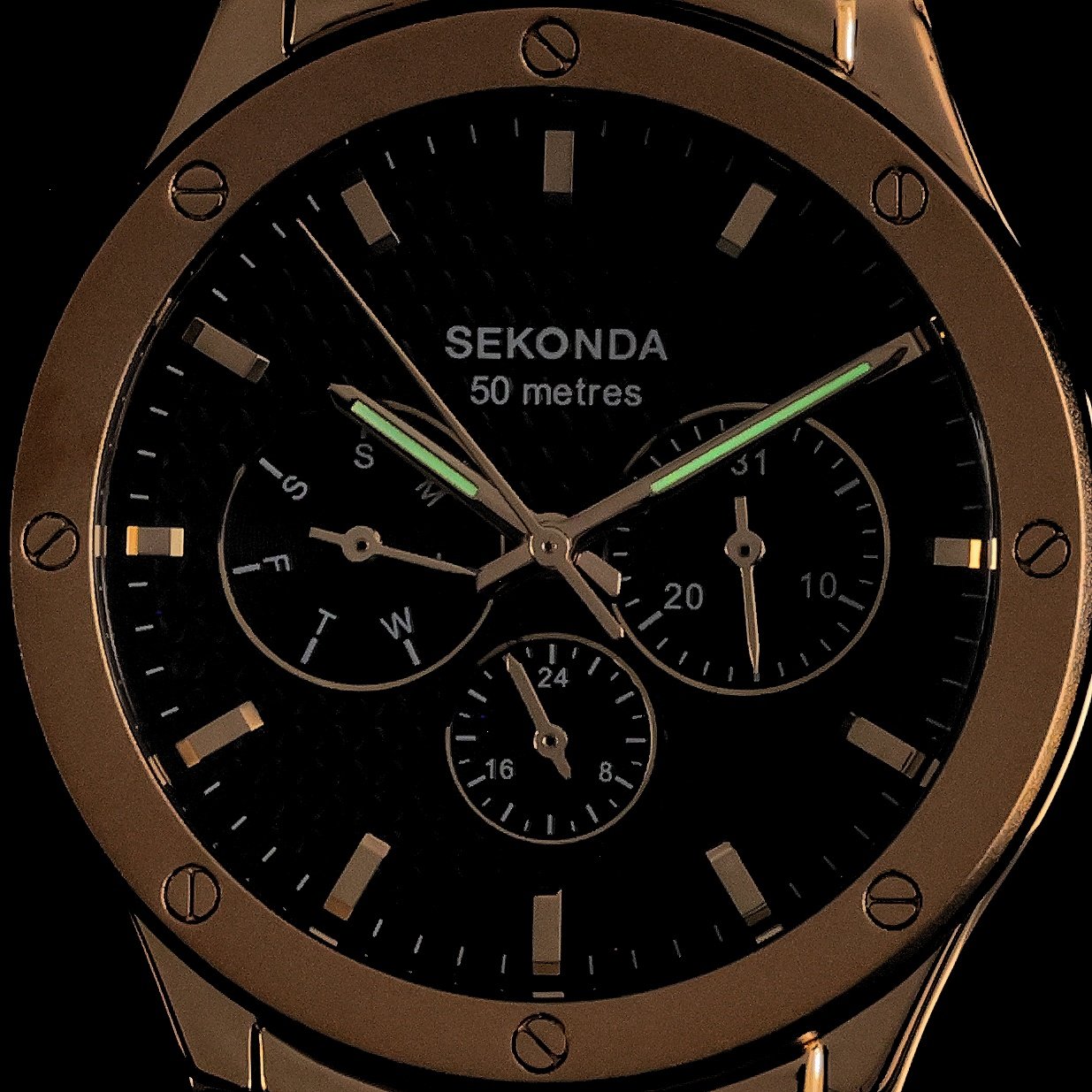 Sekonda 30233 Sports Sports sportowy zegarek złoty - miniatura 5