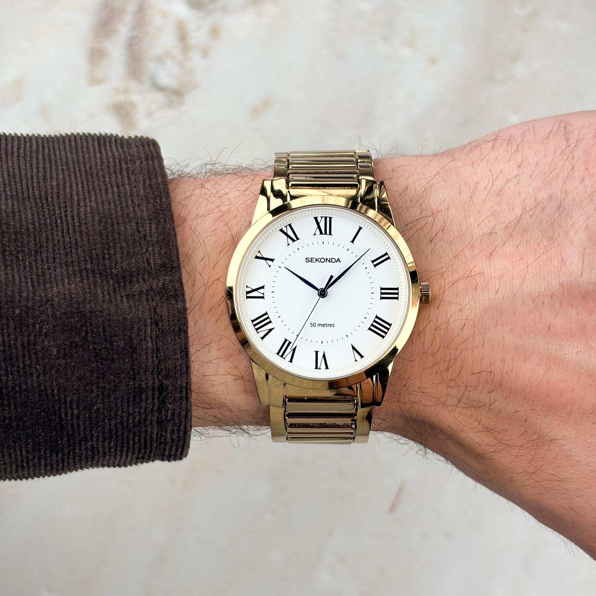 Sekonda 30247 Beaumont Sekonda klasyczny zegarek złoty