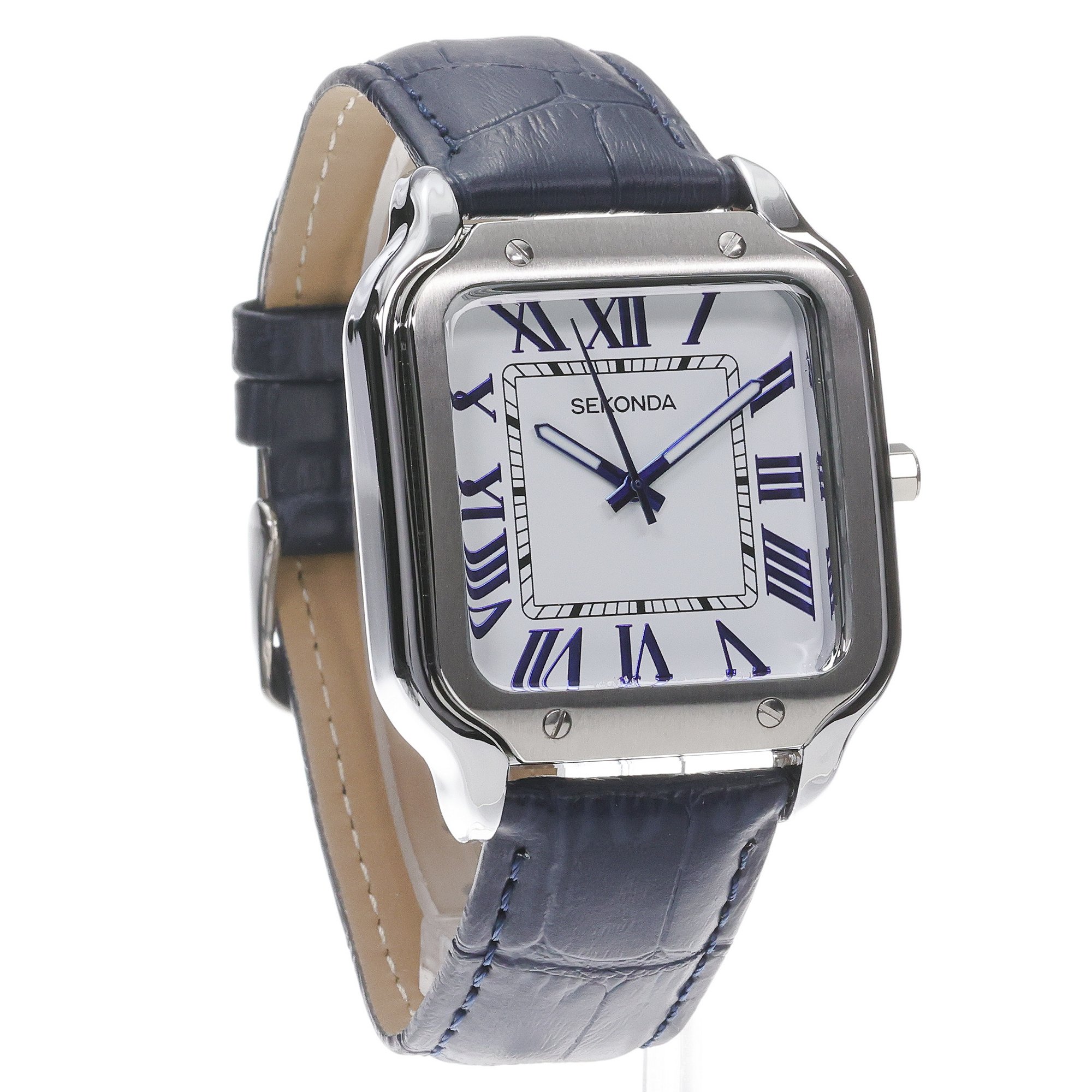 Sekonda 30286 zegarek srebrny klasyczny Classic pasek - miniatura 3