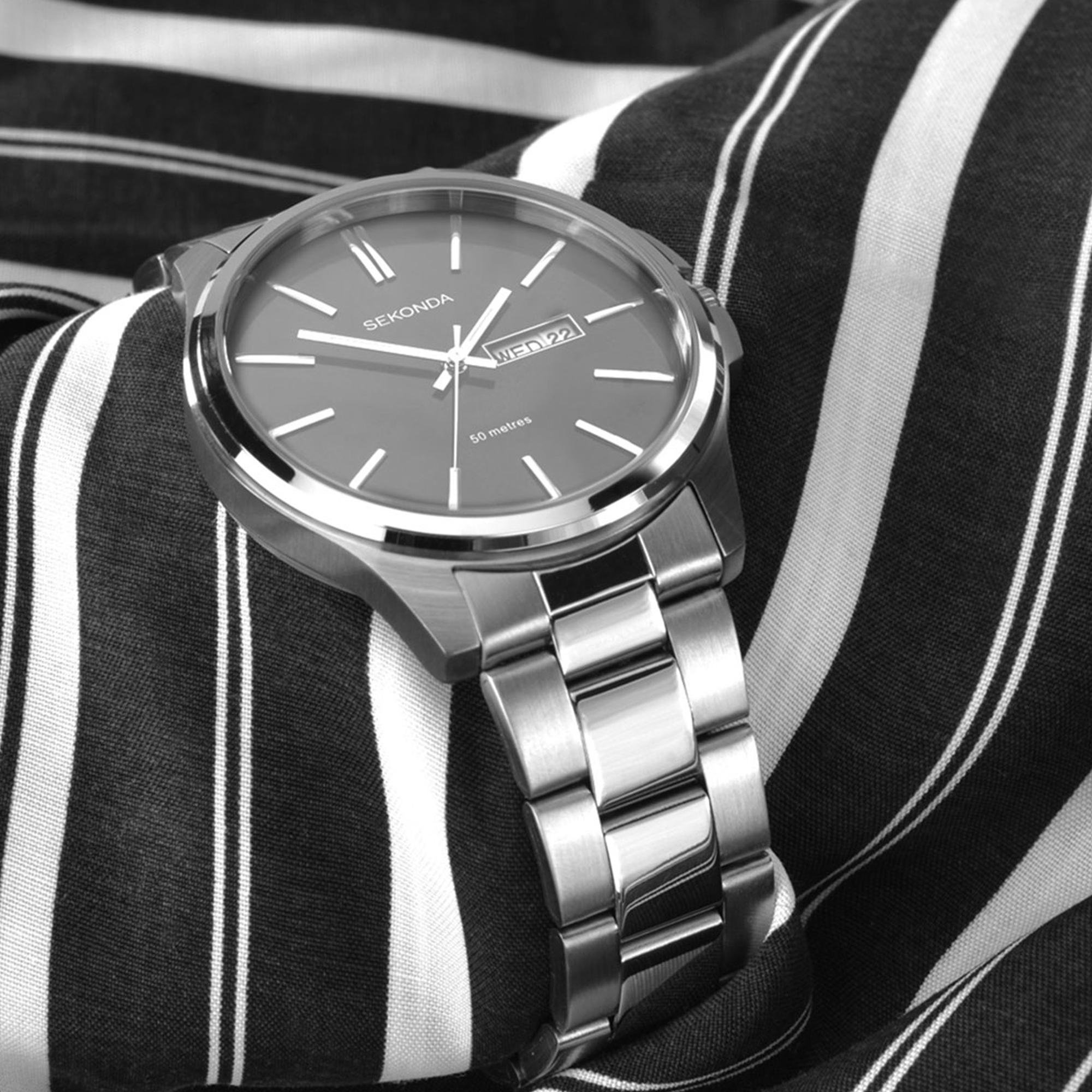Sekonda 3381 męski zegarek Classic bransoleta