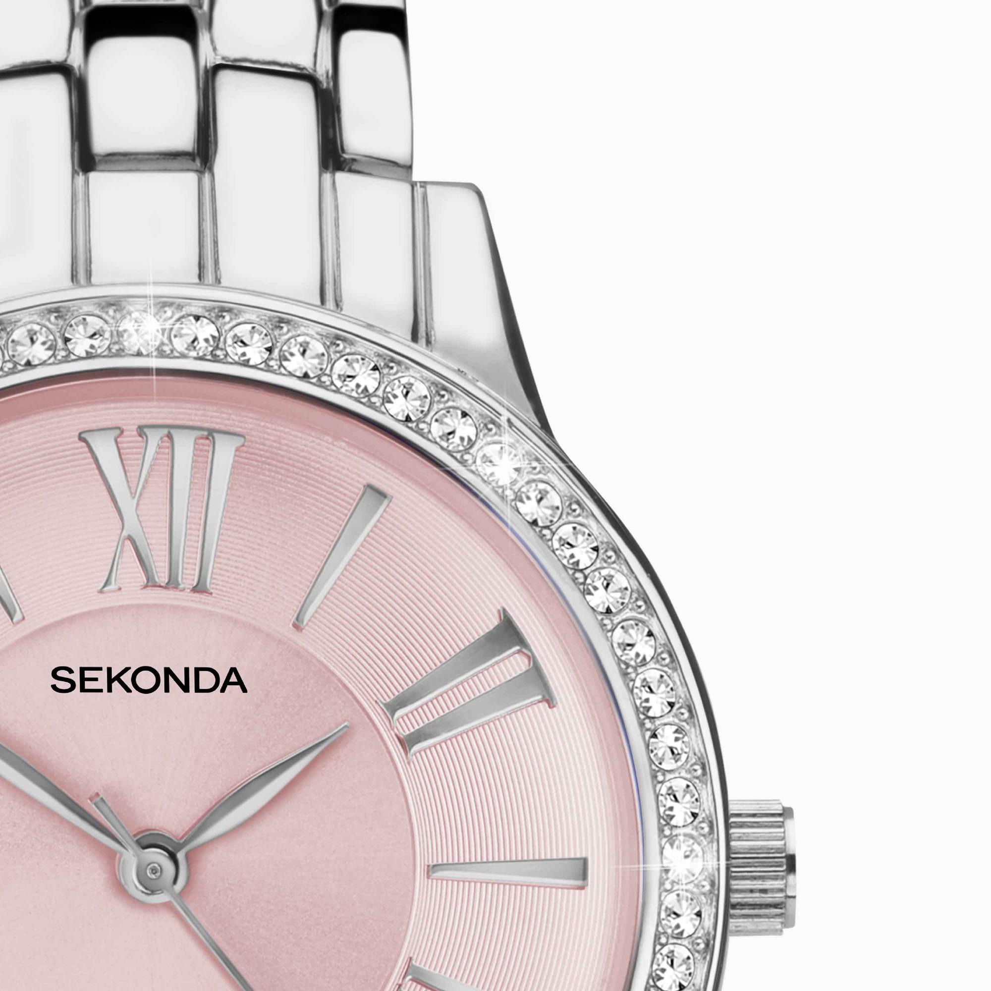 Sekonda 40477 zegarek srebrny klasyczny Dress bransoleta - miniatura 8