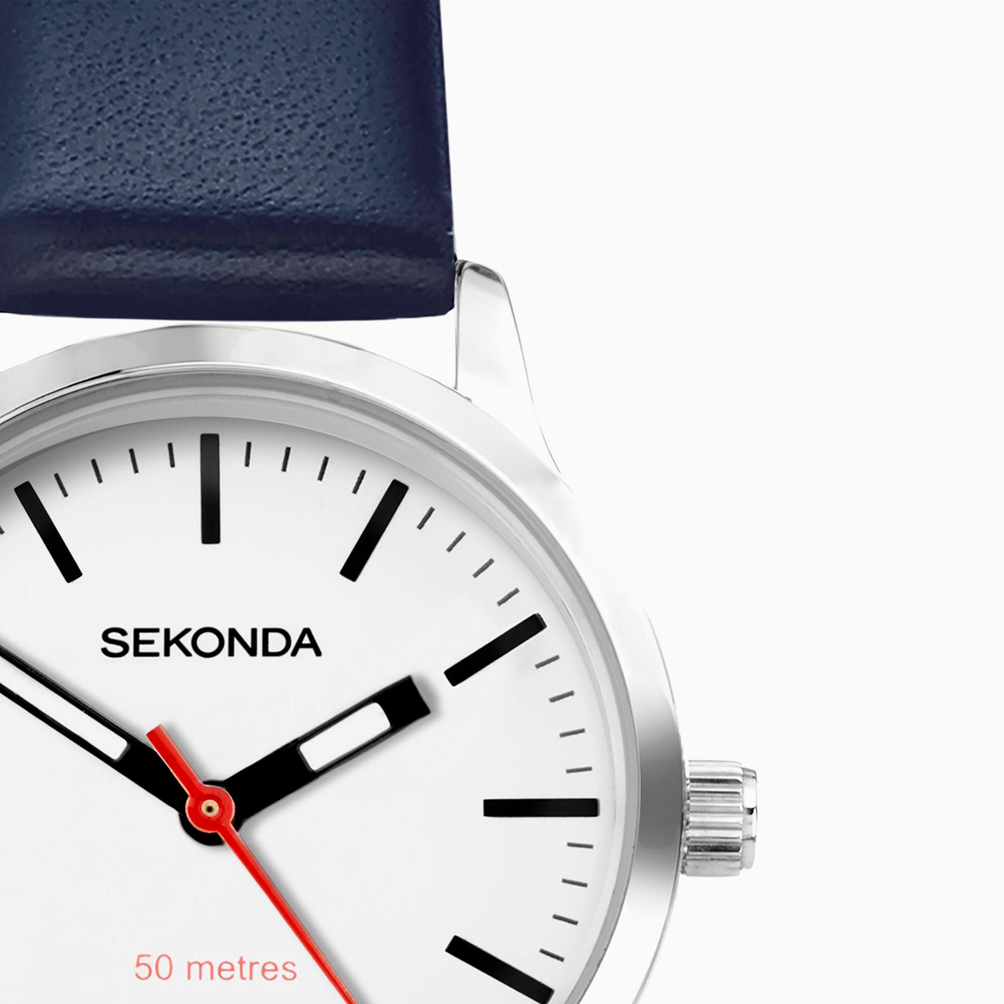 Sekonda 40484 Modern klasyczny zegarek srebrny