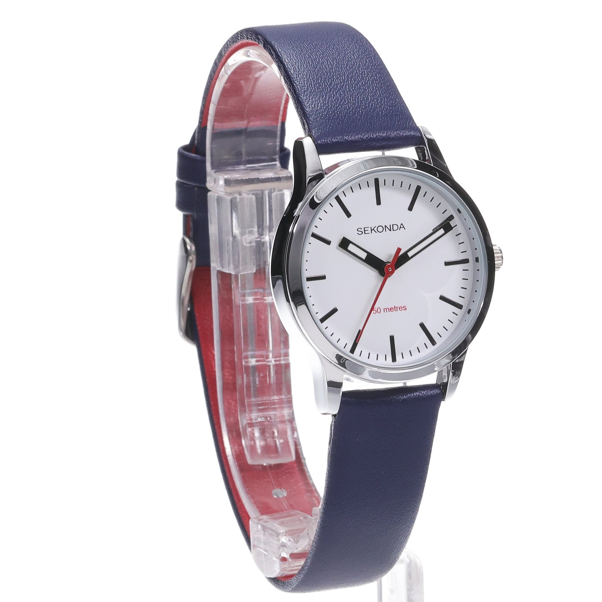 Sekonda 40484 zegarek srebrny klasyczny Modern pasek