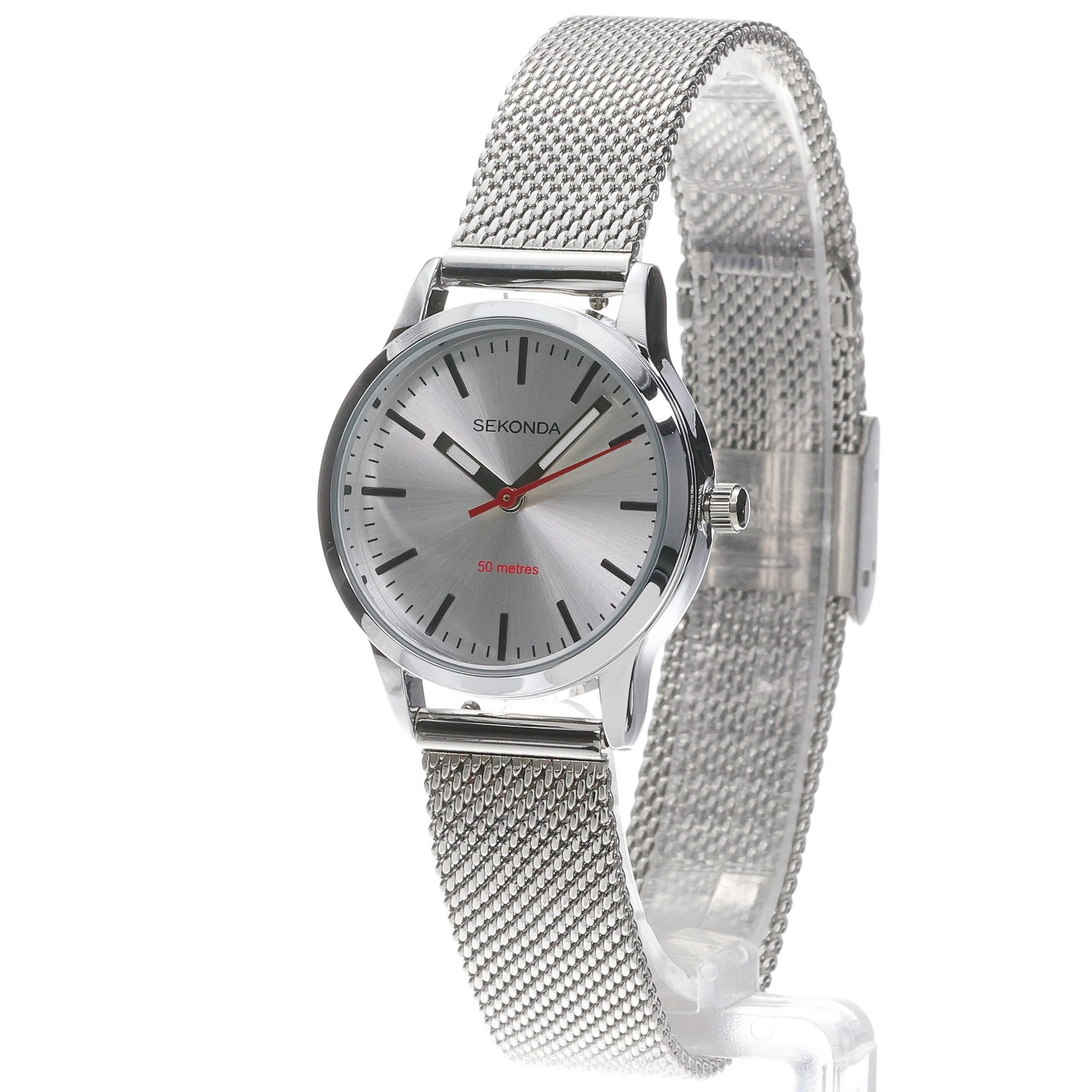 Sekonda 40488 Modern klasyczny zegarek srebrny