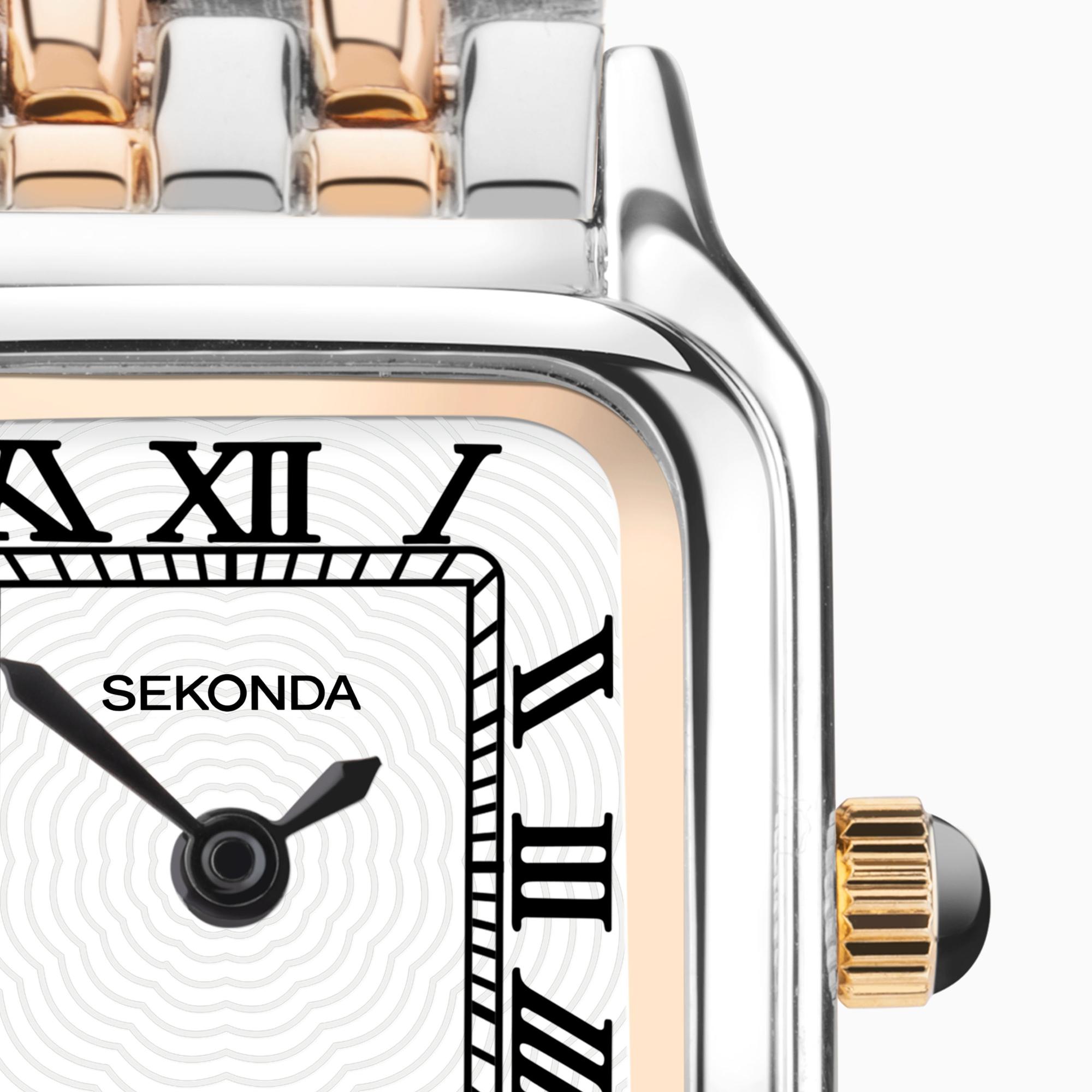 Sekonda 40555 zegarek srebrny klasyczny Dress bransoleta - miniatura 8