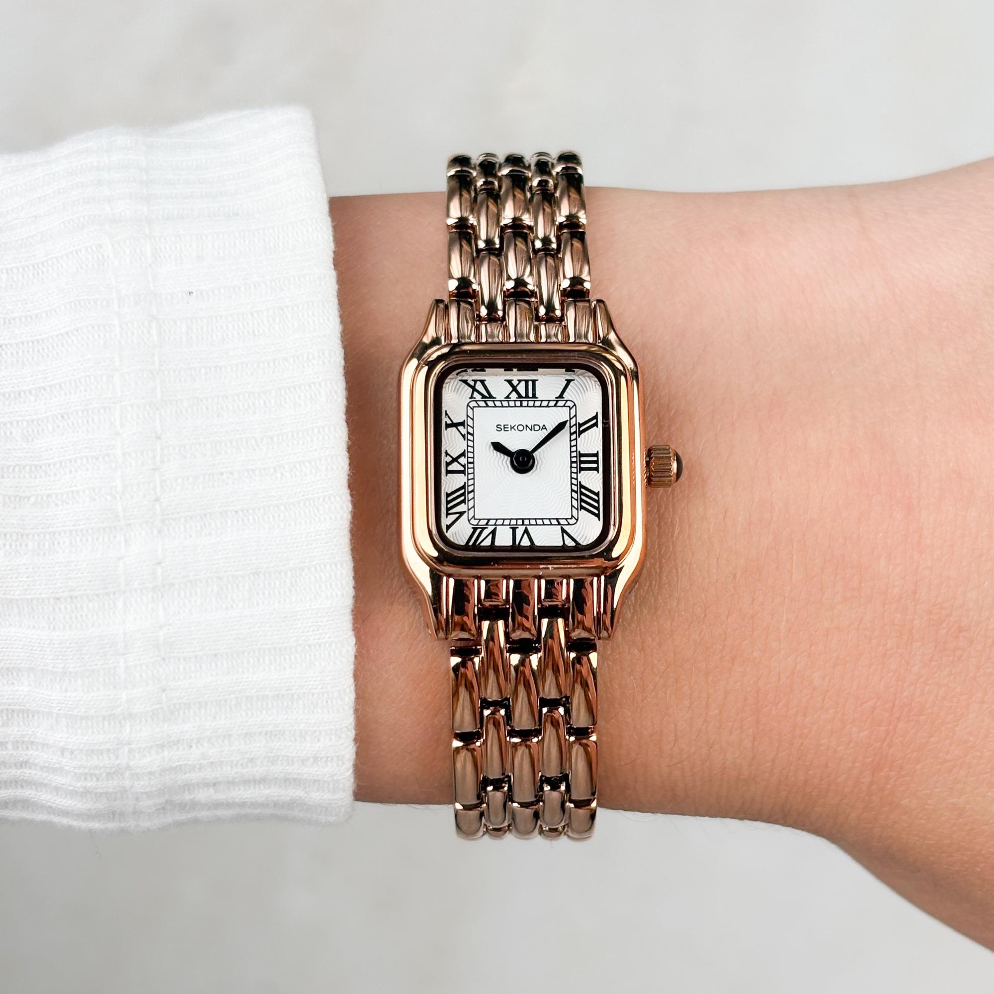 Sekonda 40556 Dress klasyczny zegarek różowe złoto - miniatura 9