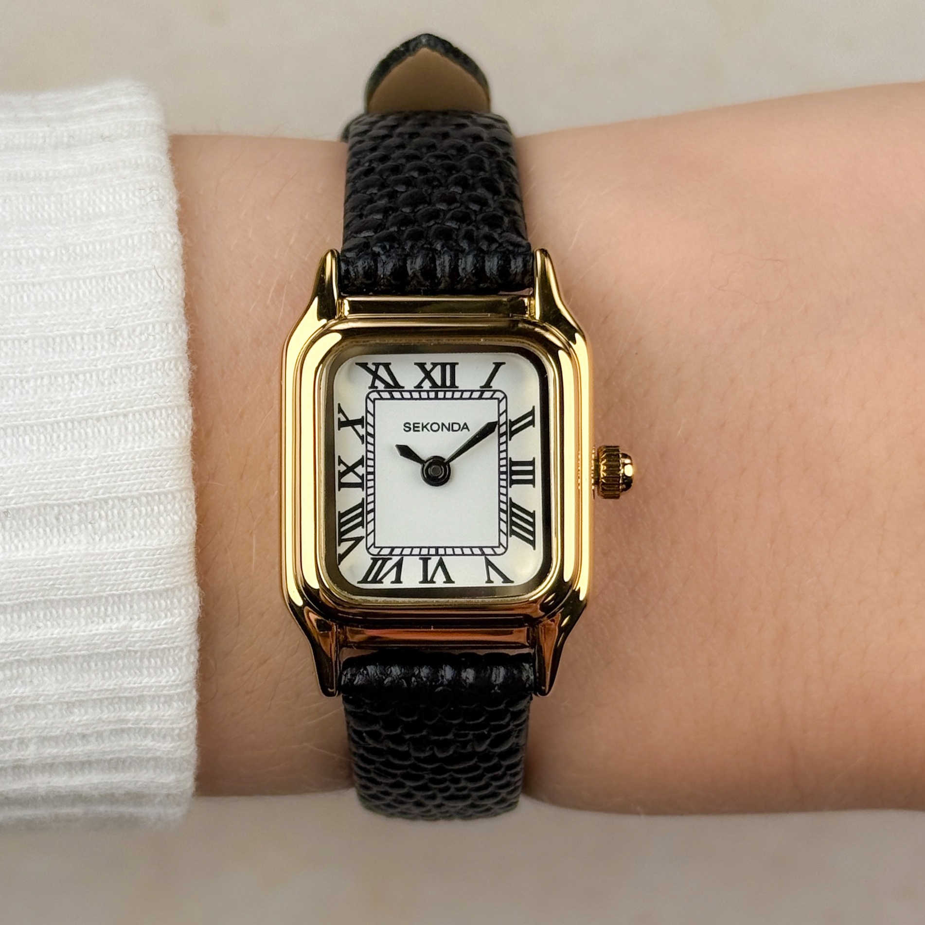 Sekonda 40557 Dress klasyczny zegarek złoty