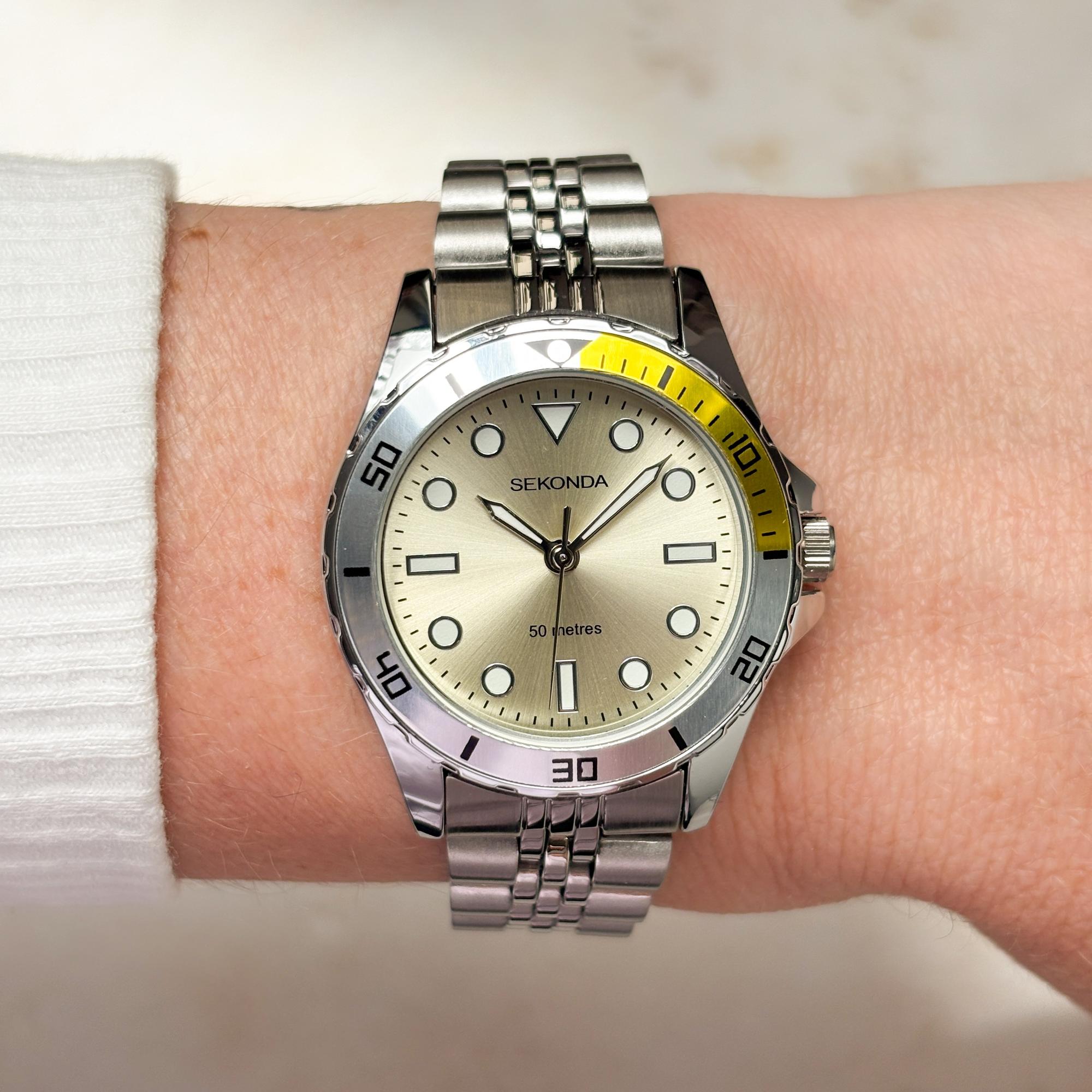 Sekonda 40566 Sports klasyczny zegarek srebrny