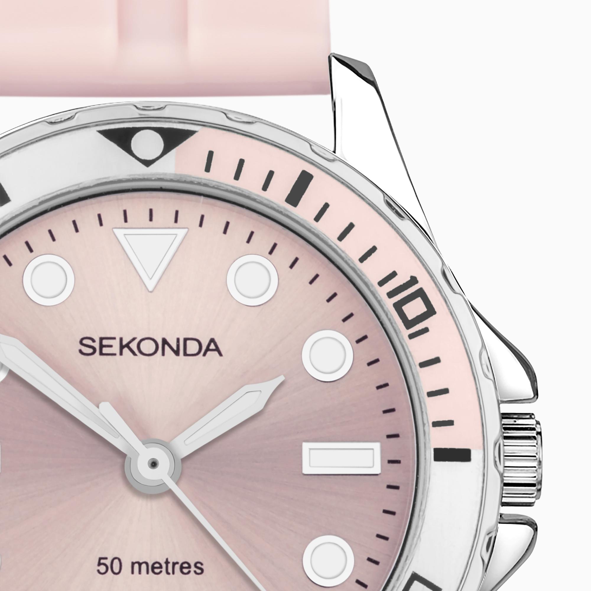 Sekonda 40569 zegarek srebrny klasyczny Sports pasek
